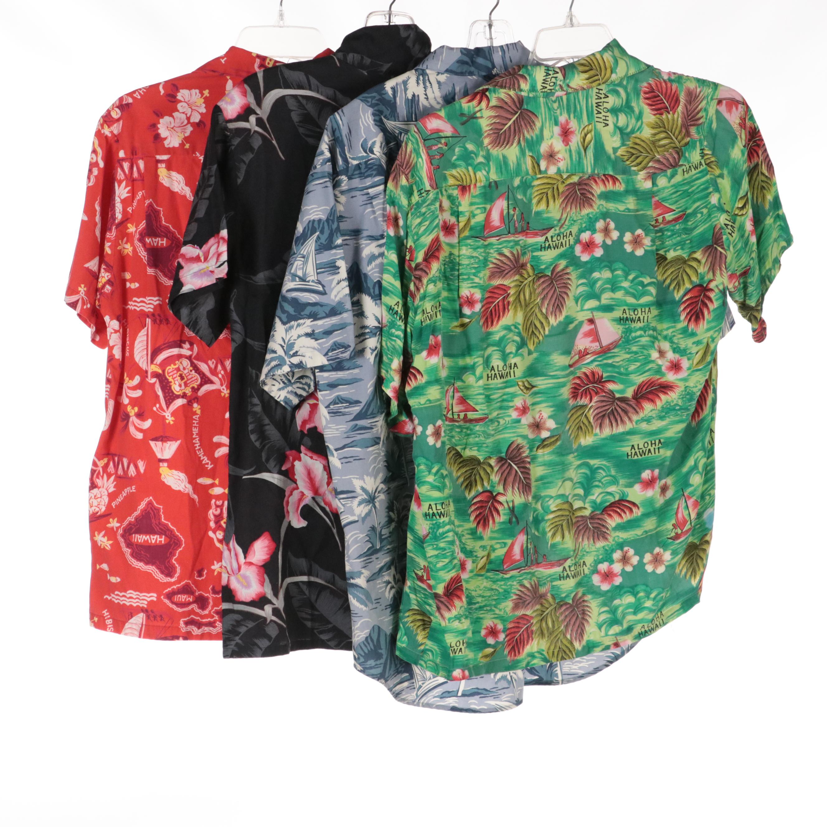 Men's Hawaiian Button-Up Shirts