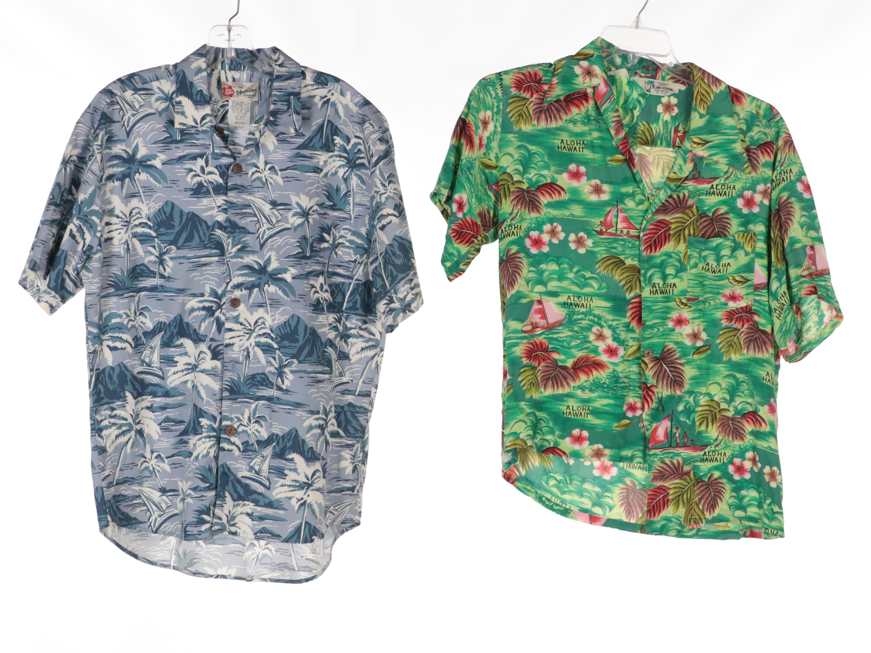 Men's Hawaiian Button-Up Shirts