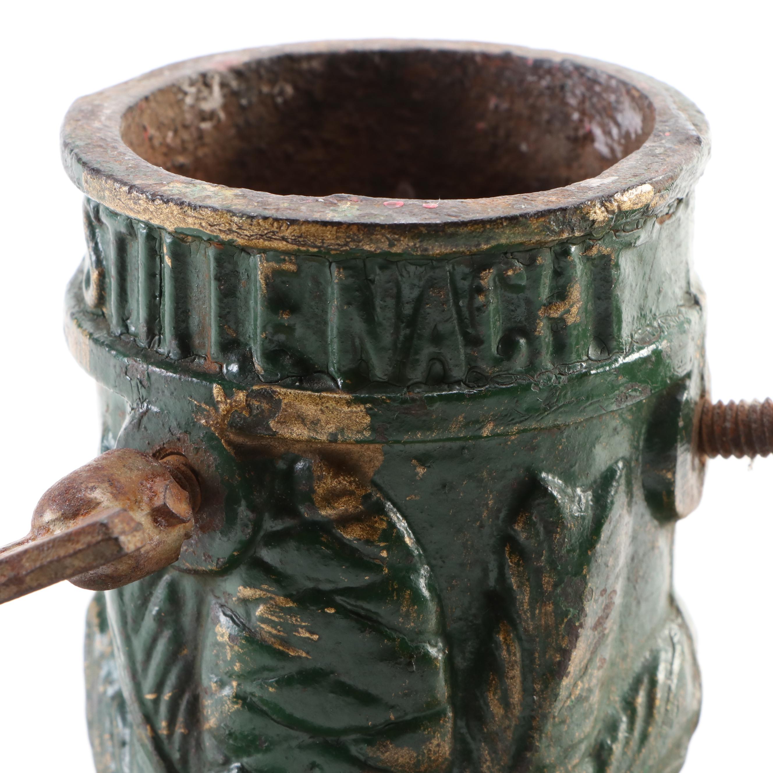 Art Deco Style Painted Cast Iron Christmas Tree Stands, Early to Mid-20th C.