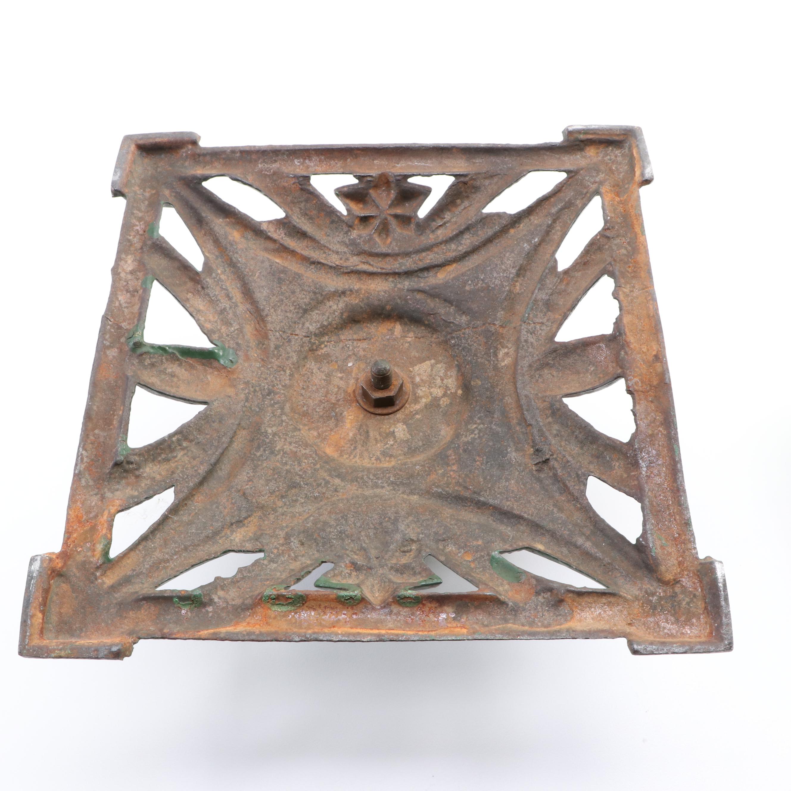 Art Deco Style Painted Cast Iron Christmas Tree Stands, Early to Mid-20th C.