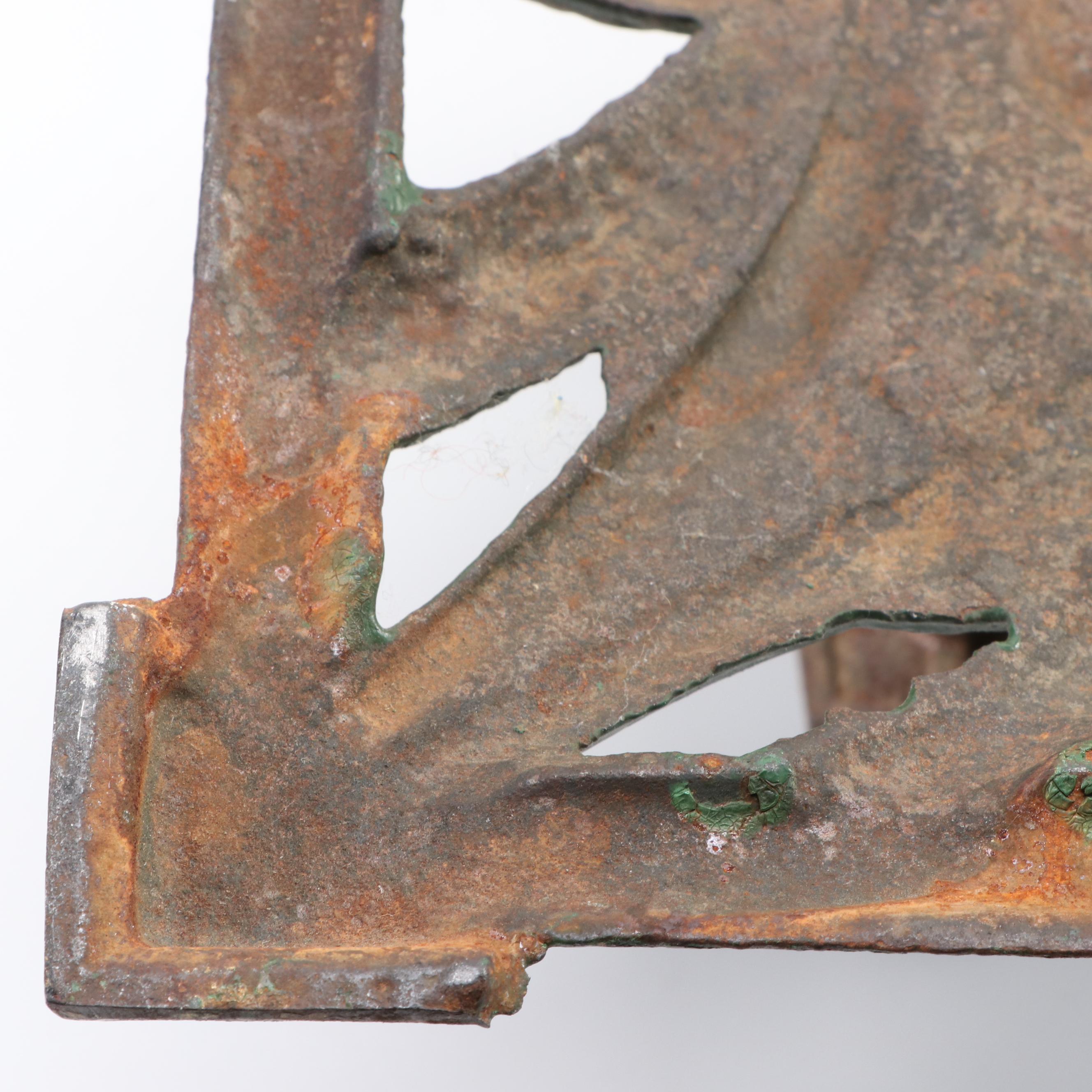 Art Deco Style Painted Cast Iron Christmas Tree Stands, Early to Mid-20th C.