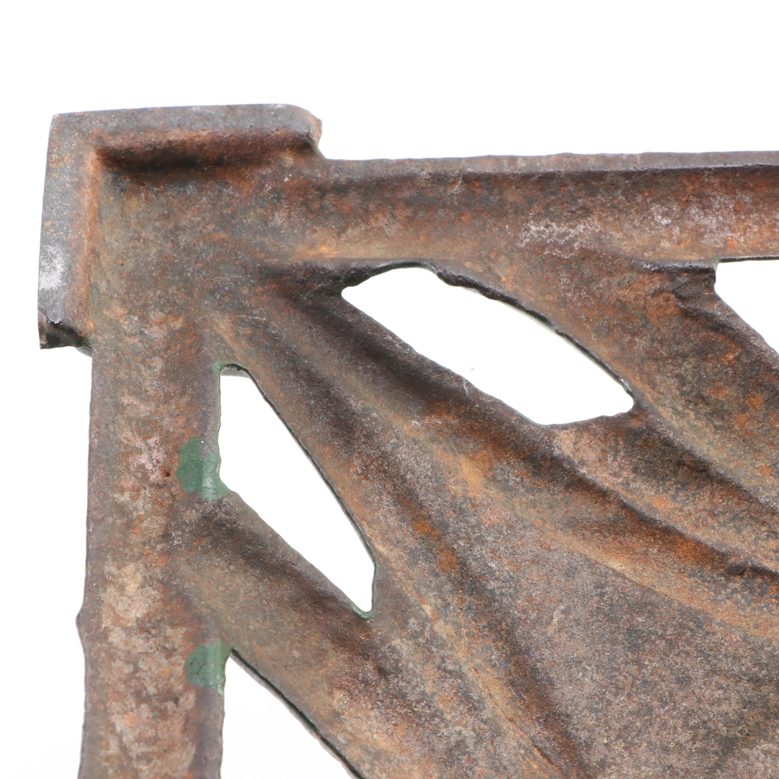 Art Deco Style Painted Cast Iron Christmas Tree Stands, Early to Mid-20th C.