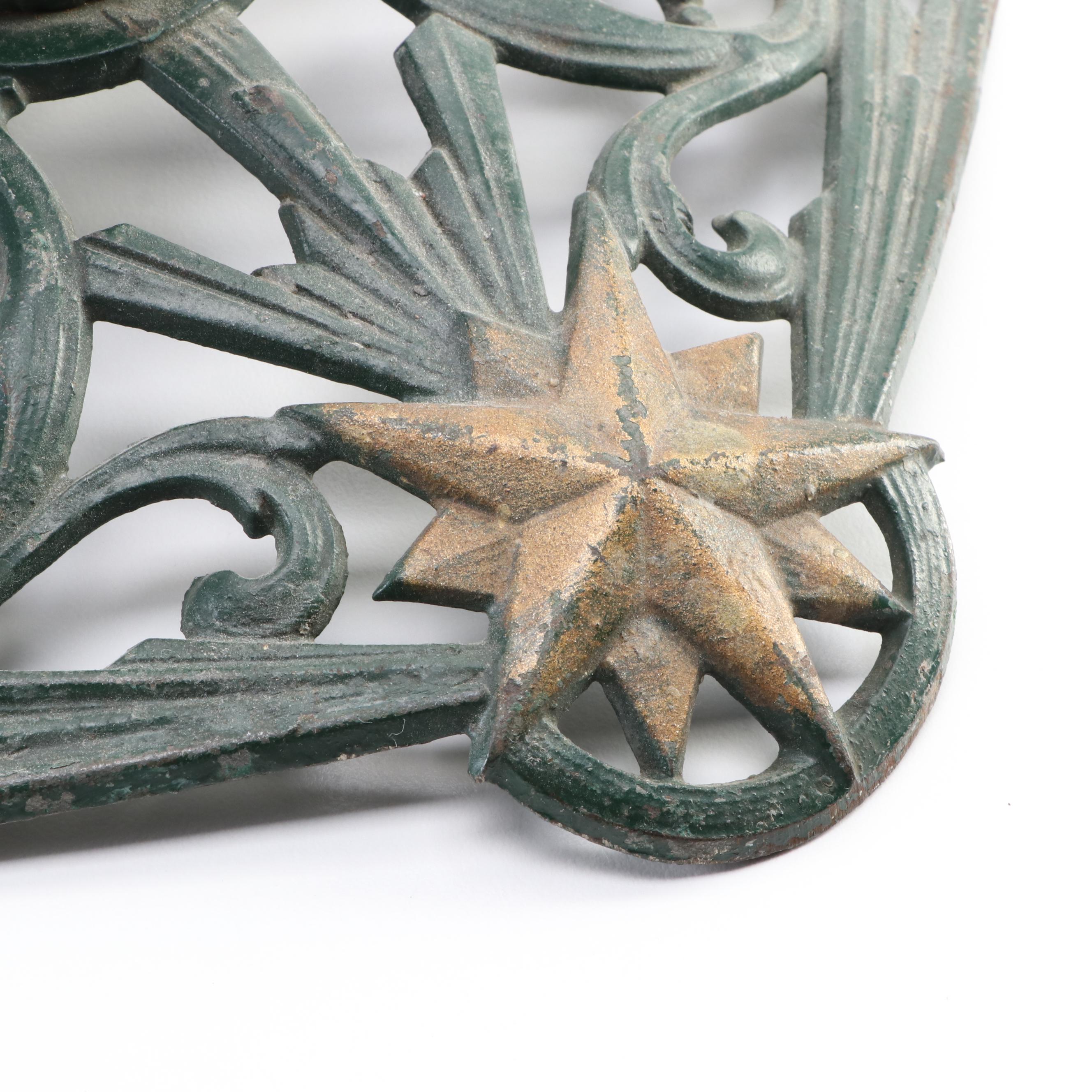 Art Deco Style Painted Cast Iron Christmas Tree Stands, Early to Mid-20th C.