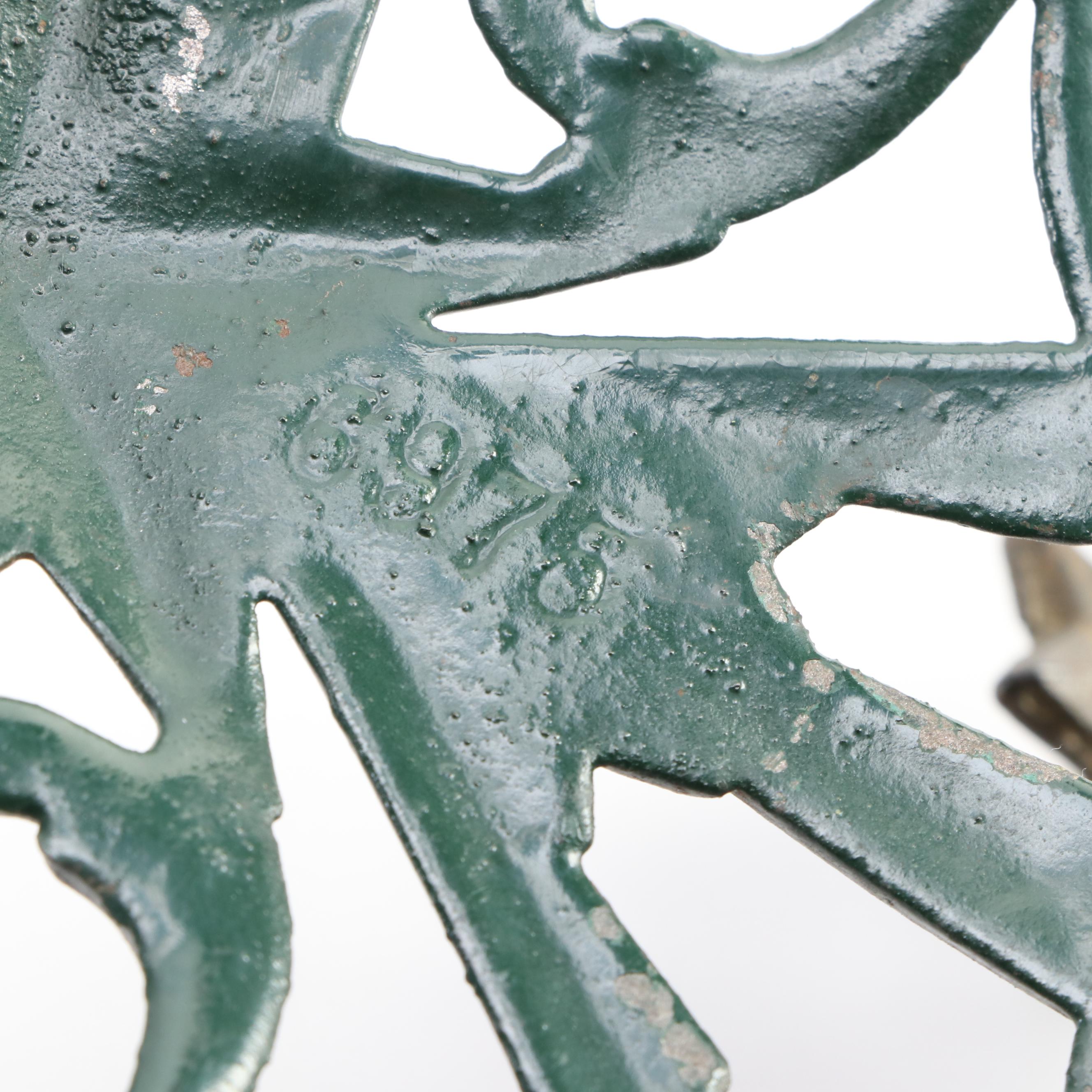 Art Deco Style Painted Cast Iron Christmas Tree Stands, Early to Mid-20th C.