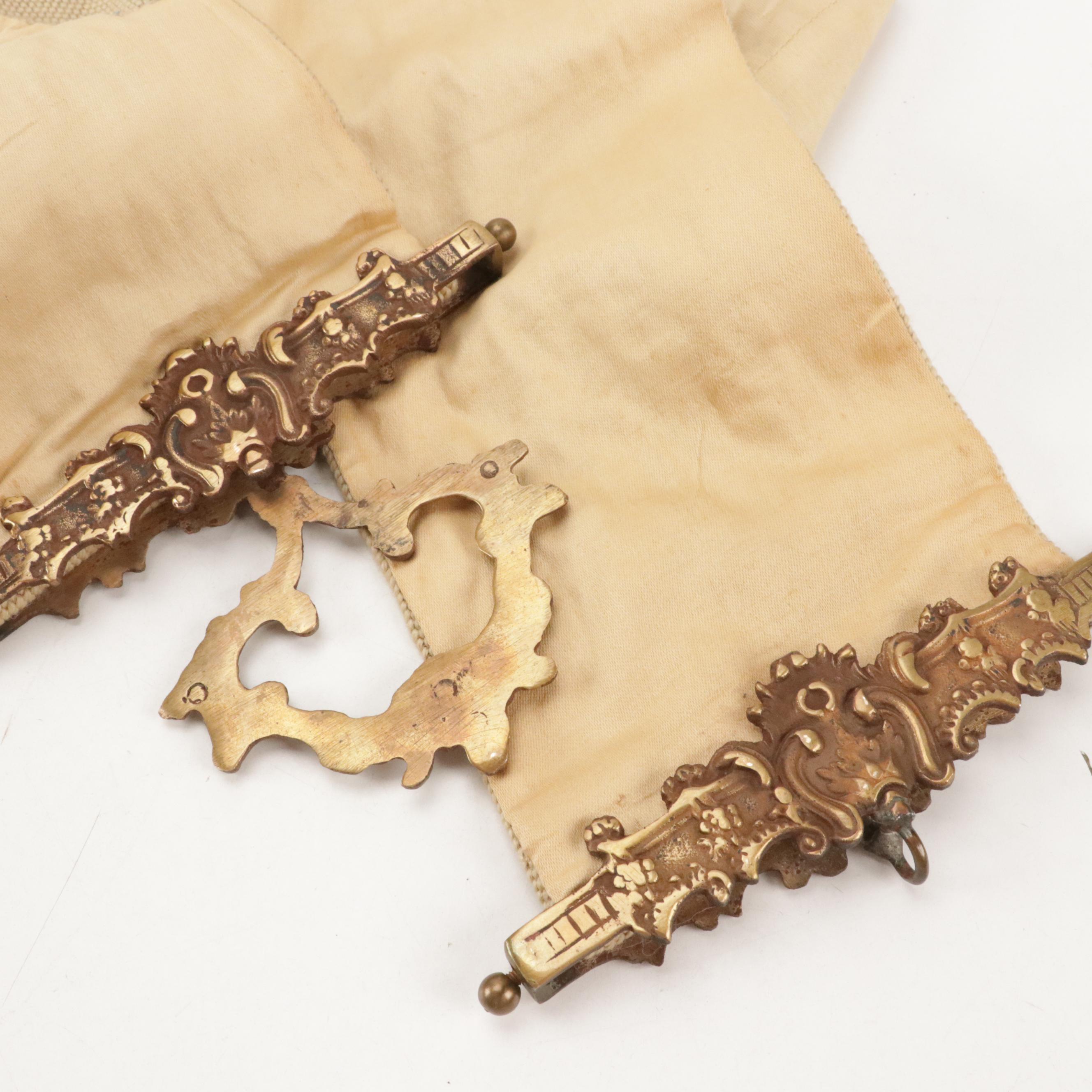 Victorian Style Pull Needlepoint Bell Pull, 20th Century