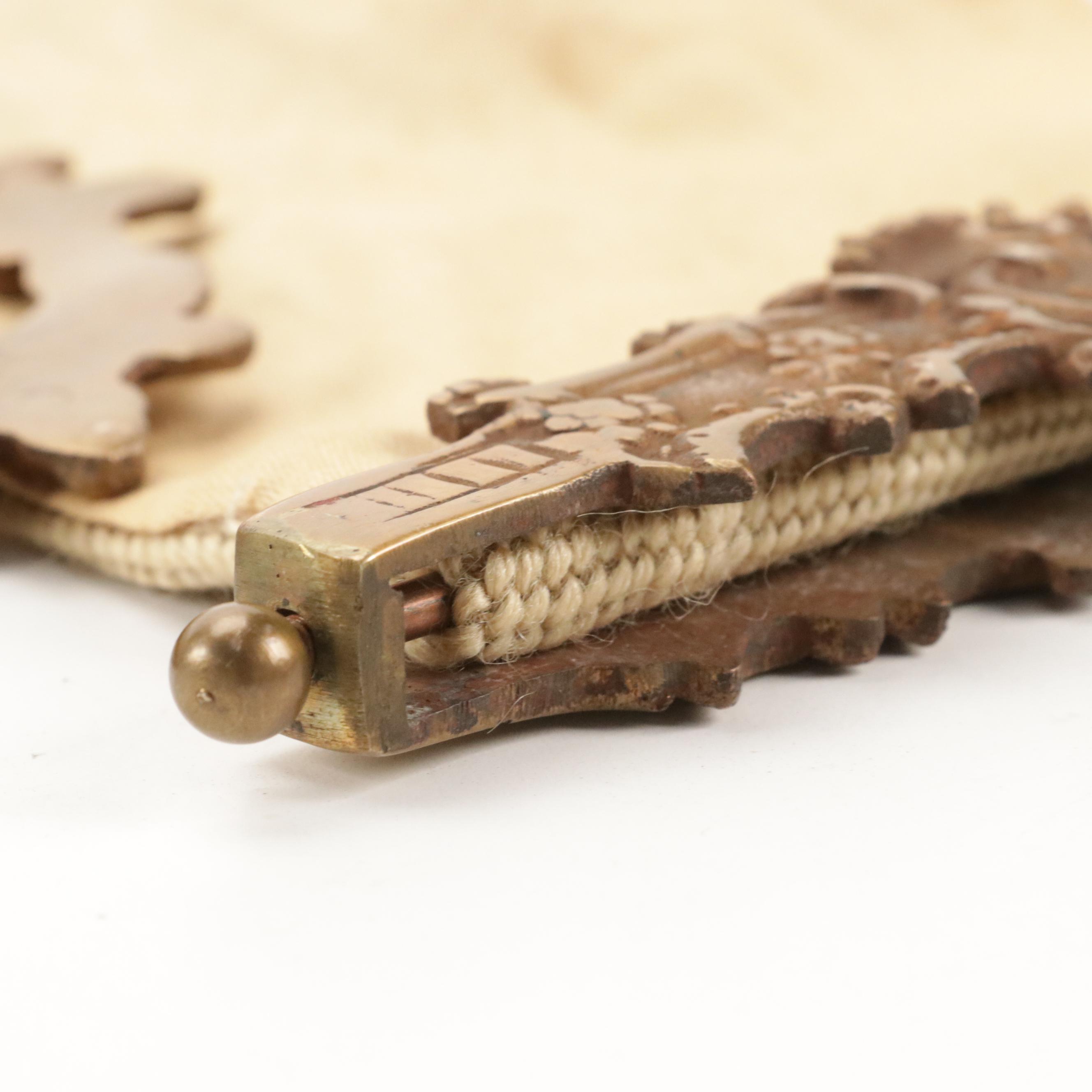 Victorian Style Pull Needlepoint Bell Pull, 20th Century