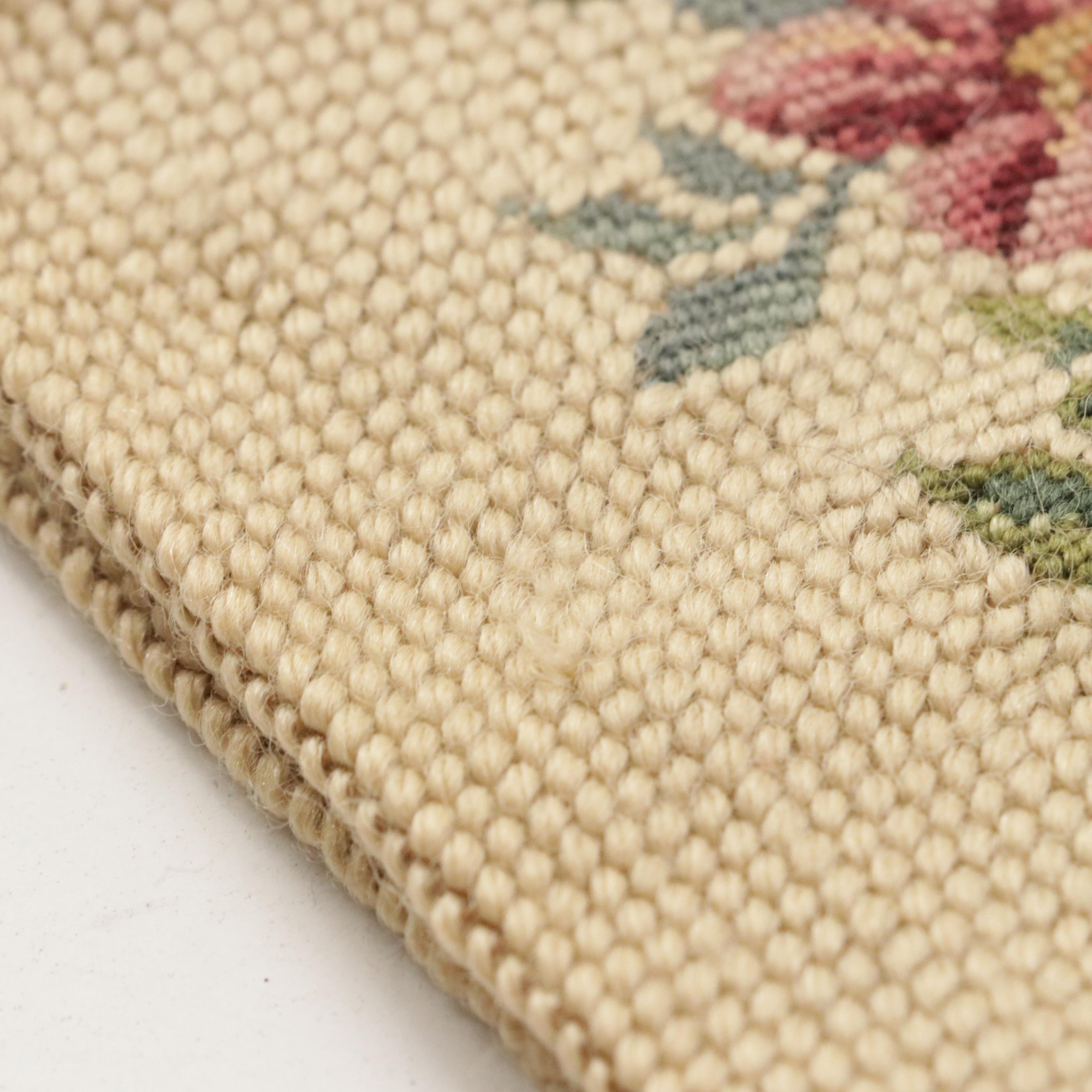 Victorian Style Pull Needlepoint Bell Pull, 20th Century