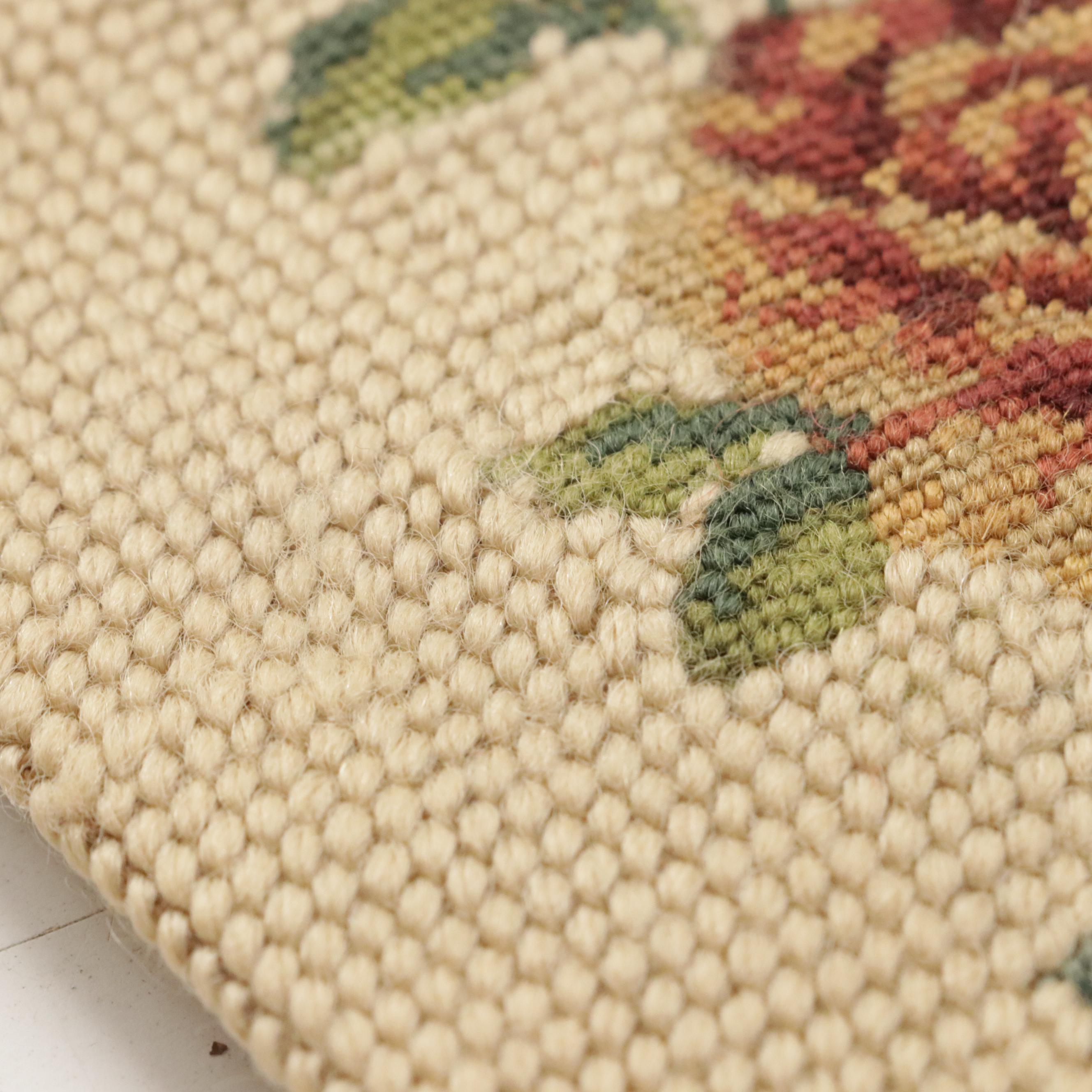 Victorian Style Pull Needlepoint Bell Pull, 20th Century