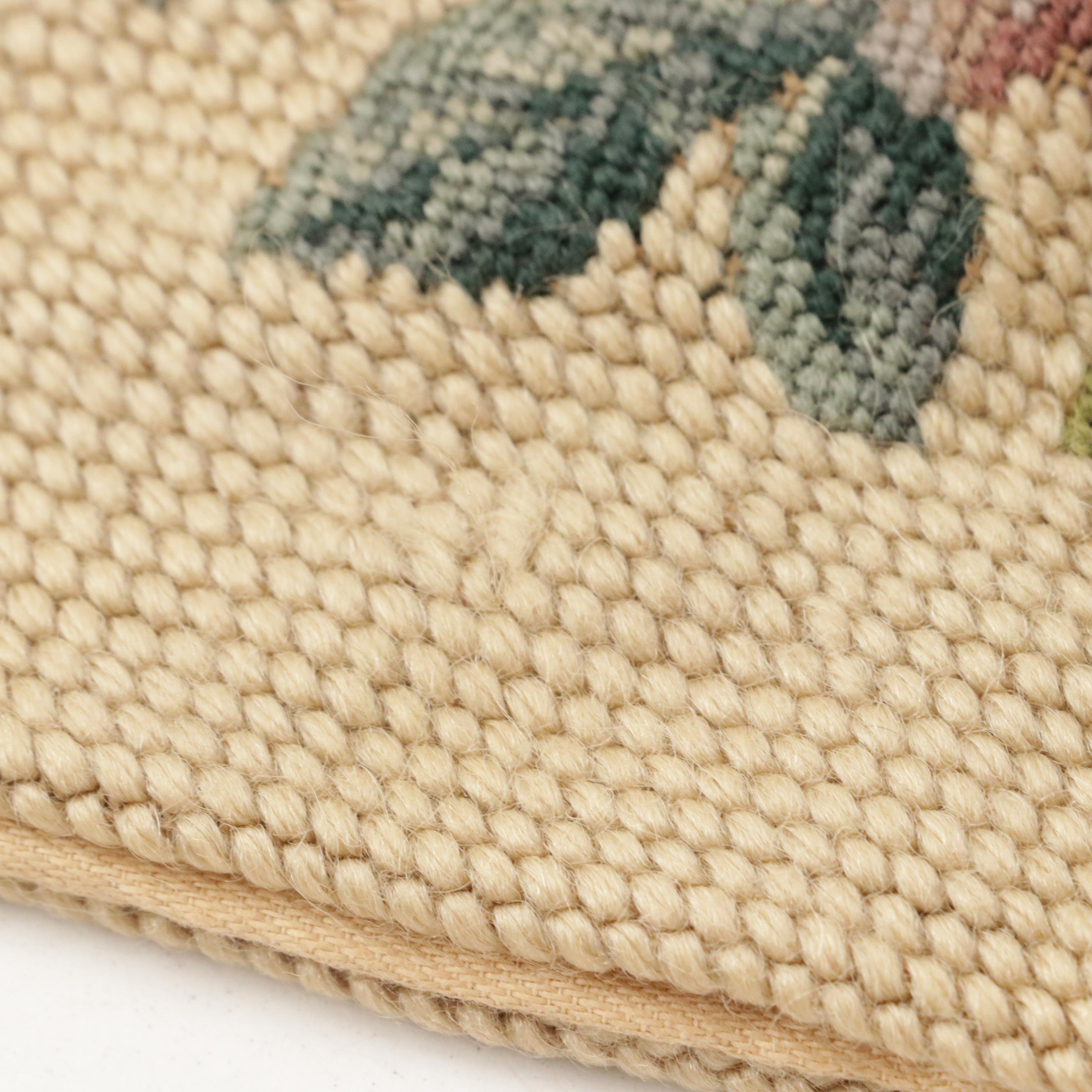 Victorian Style Pull Needlepoint Bell Pull, 20th Century