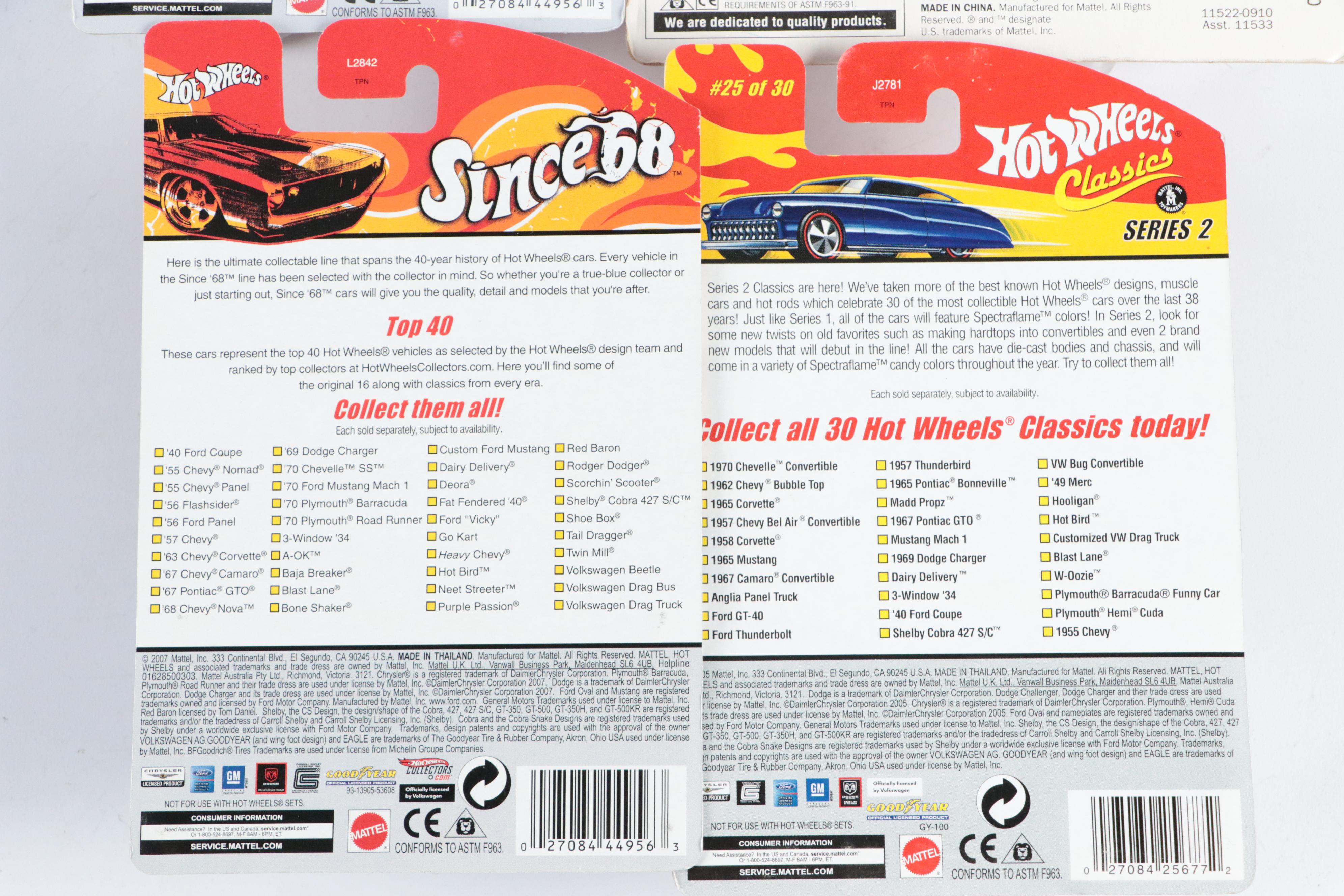 Mattel Hot Wheels "Muscle Cars" 4-Car Pack and More