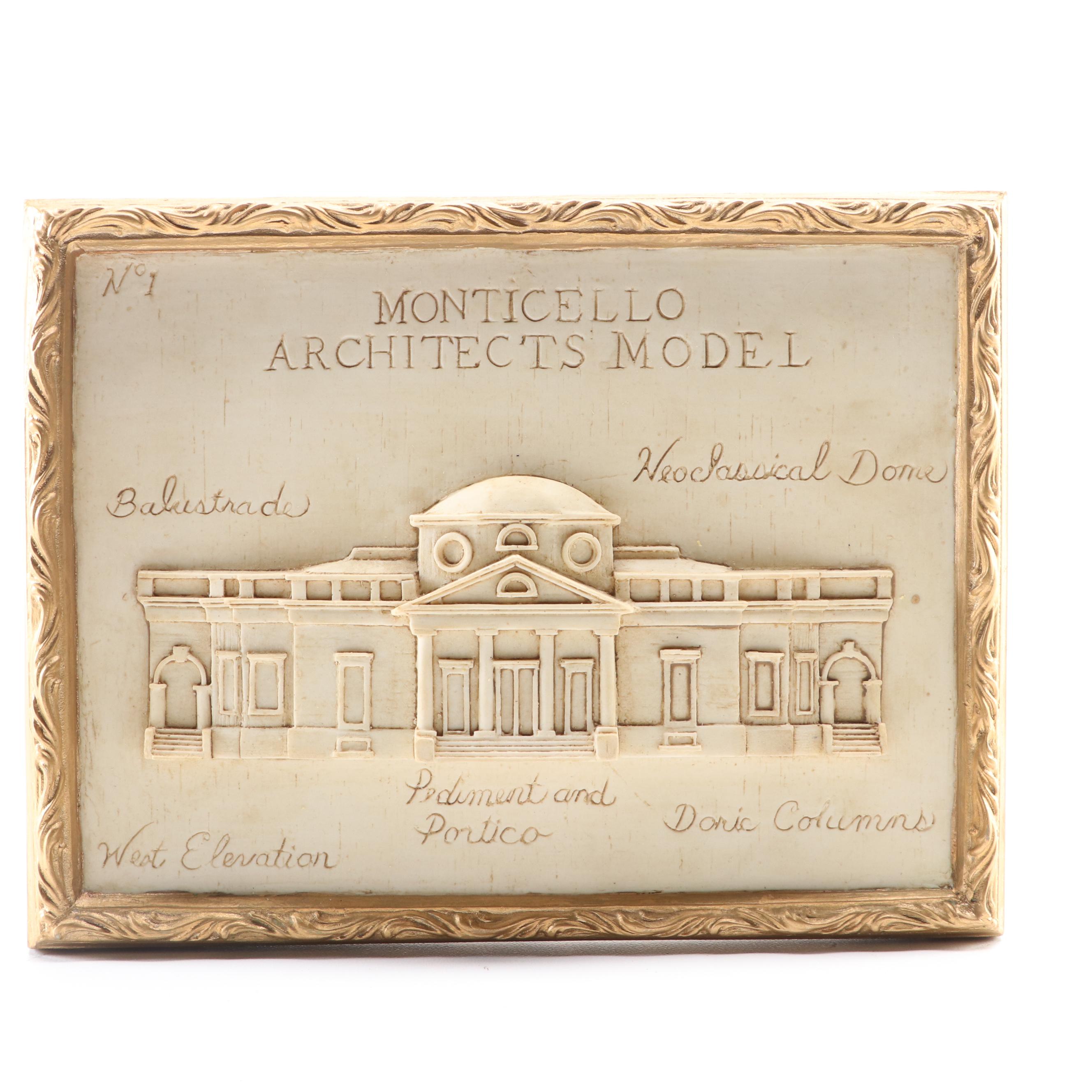 "Monticello Architects Model" Wall Plaque