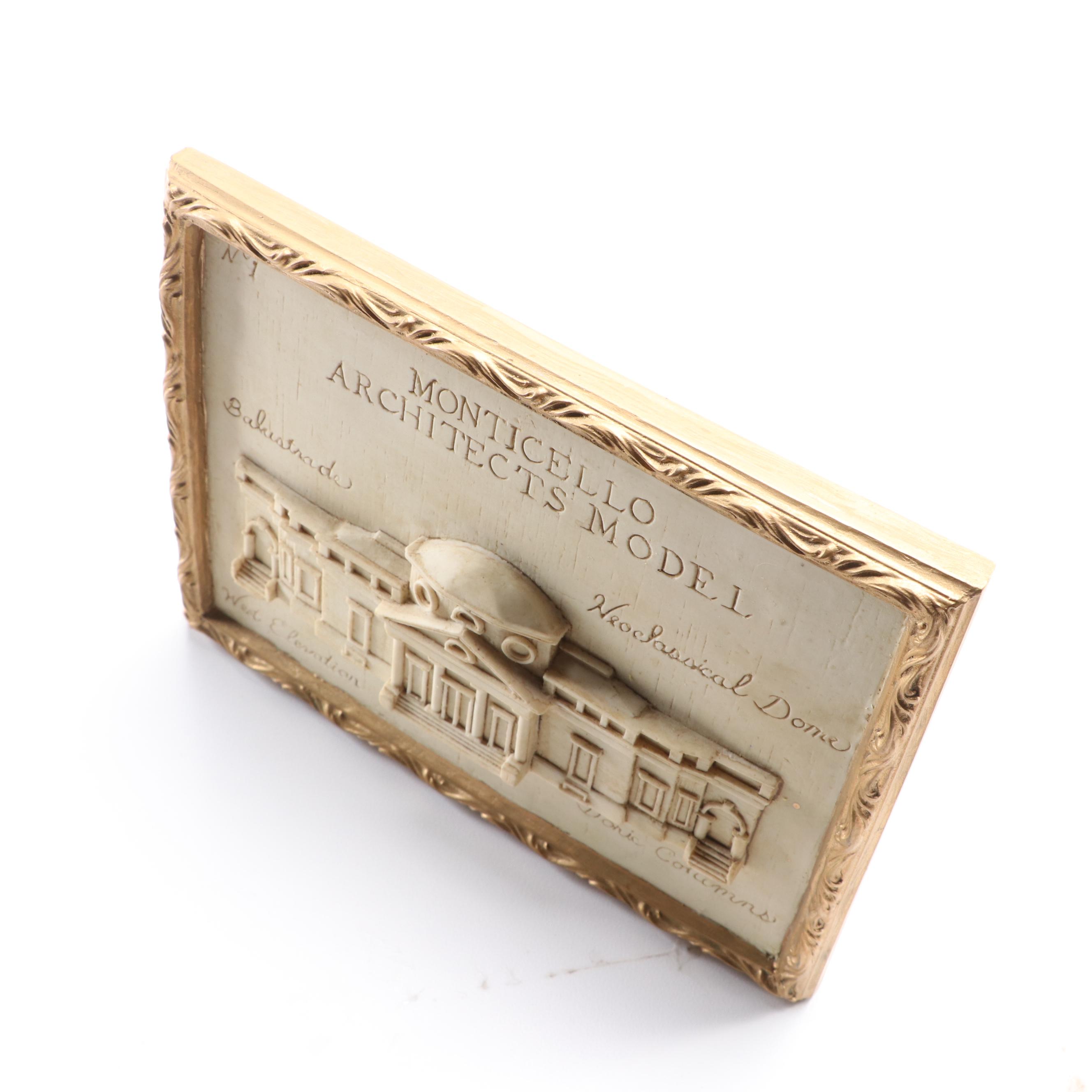 "Monticello Architects Model" Wall Plaque