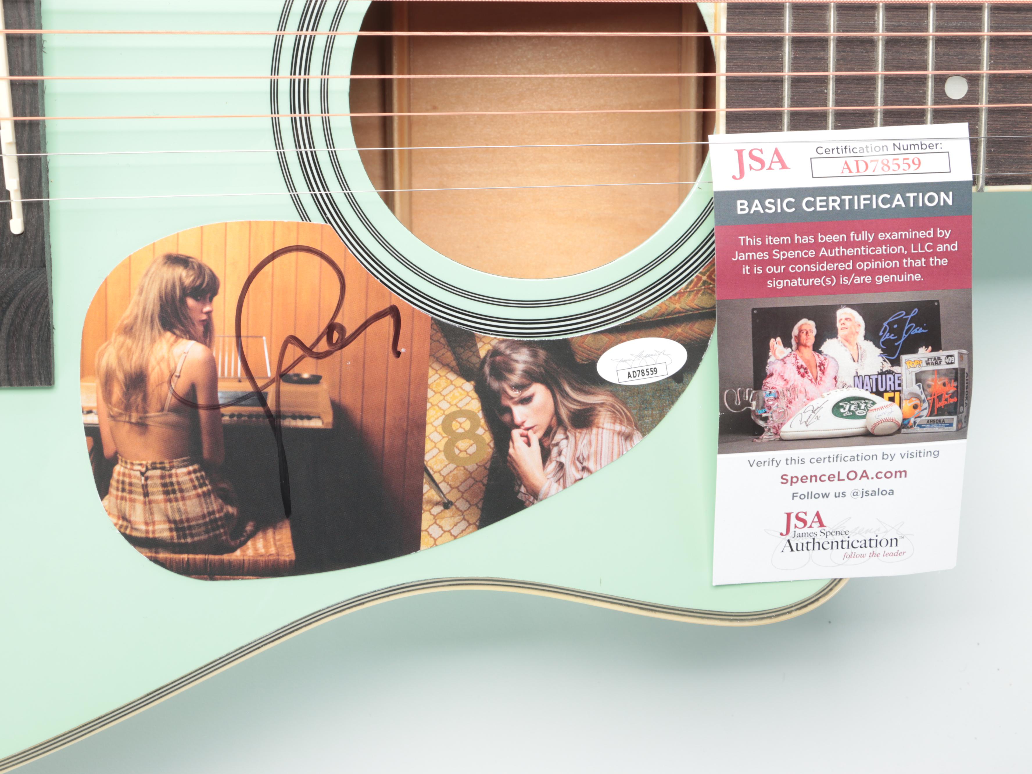 Taylor Swift Decal-Signed BCP Acoustic Guitar with Gig Bag, Capo and More