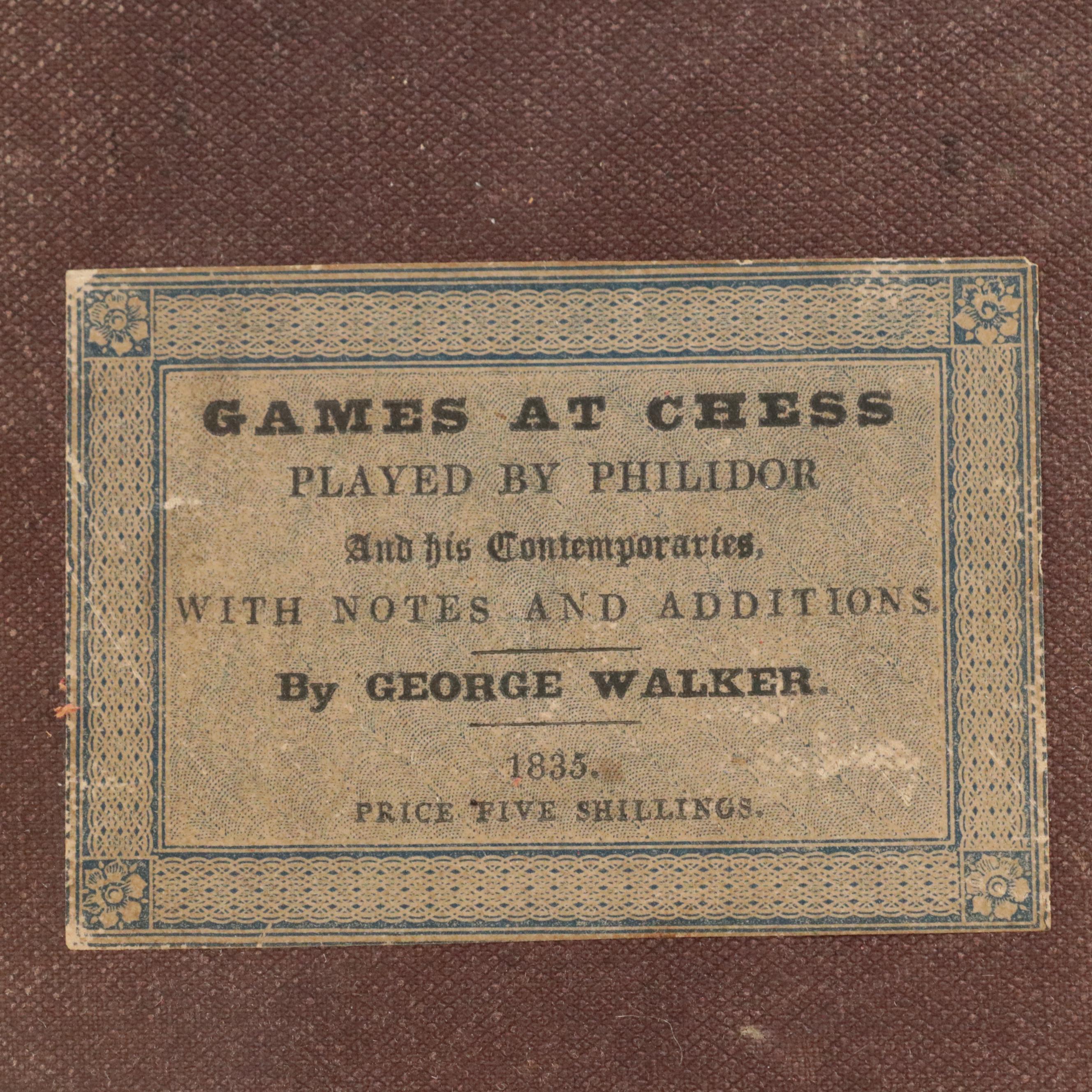 "An Easy Introduction to the Game of Chess" and More Chess Books