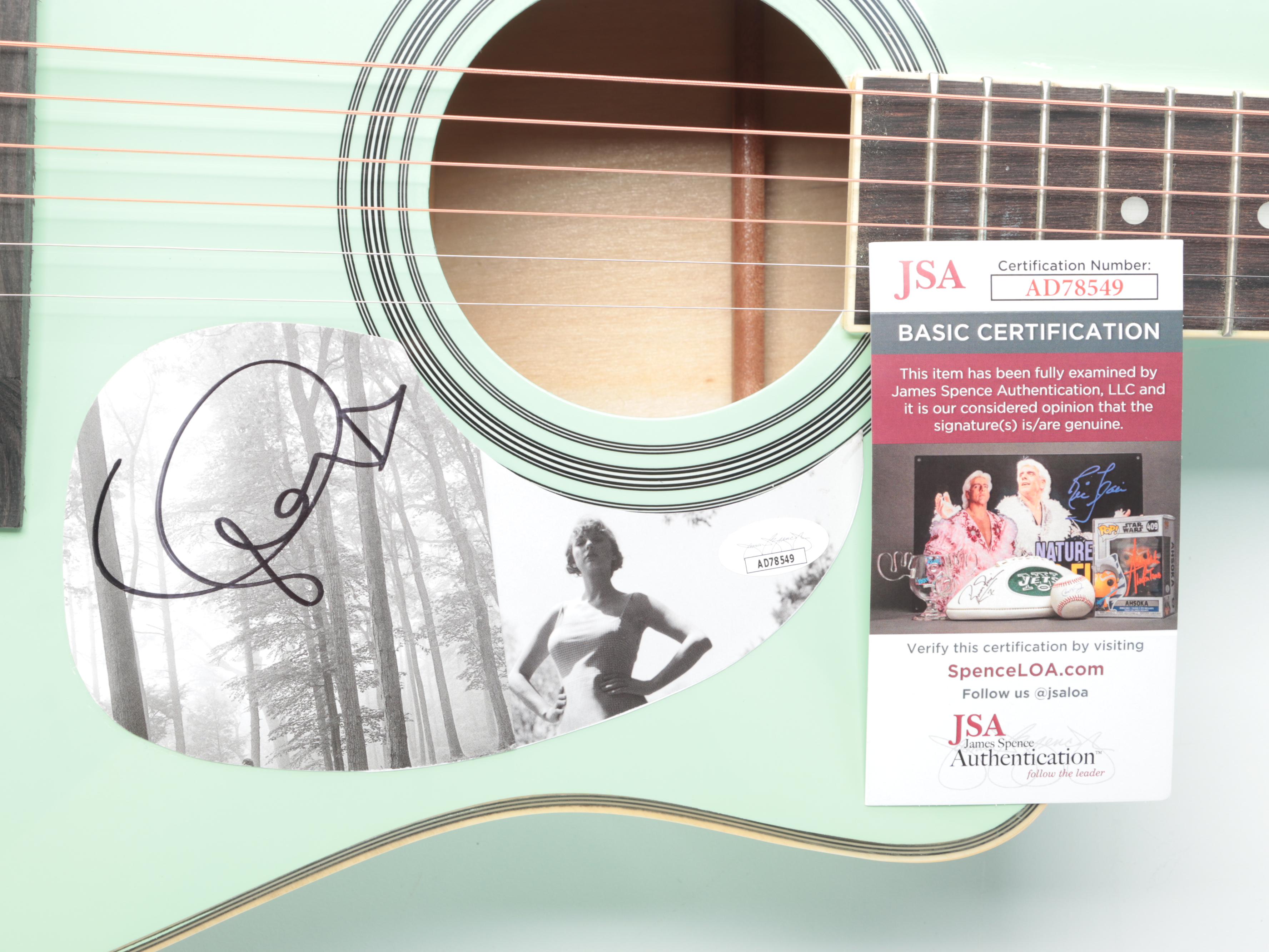 Taylor Swift Decal-Signed BCP Acoustic Guitar with Gig Bag, Capo, and More