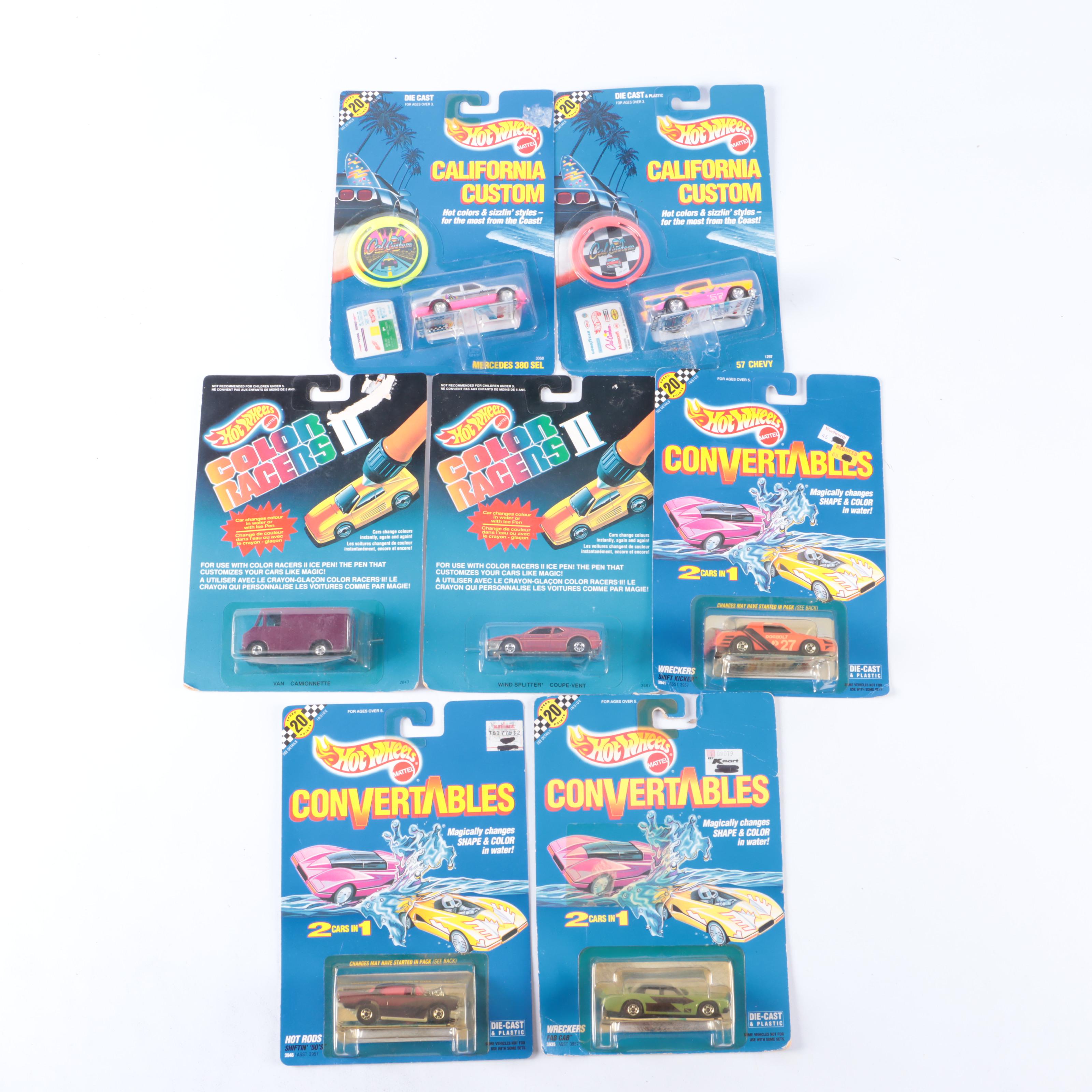 Hot Wheels California Custom, Color Racers and Convertables Toy Cars