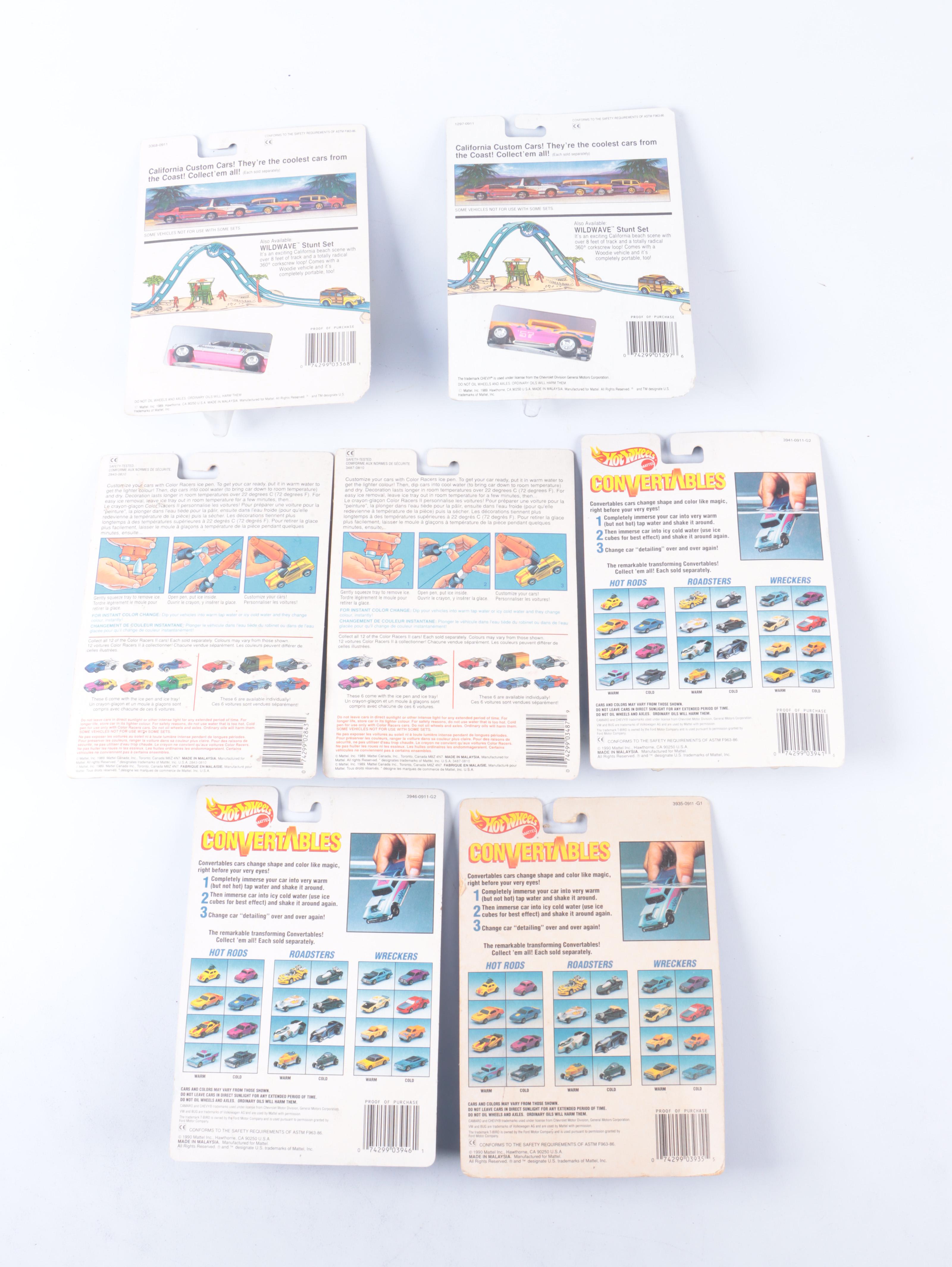 Hot Wheels California Custom, Color Racers and Convertables Toy Cars