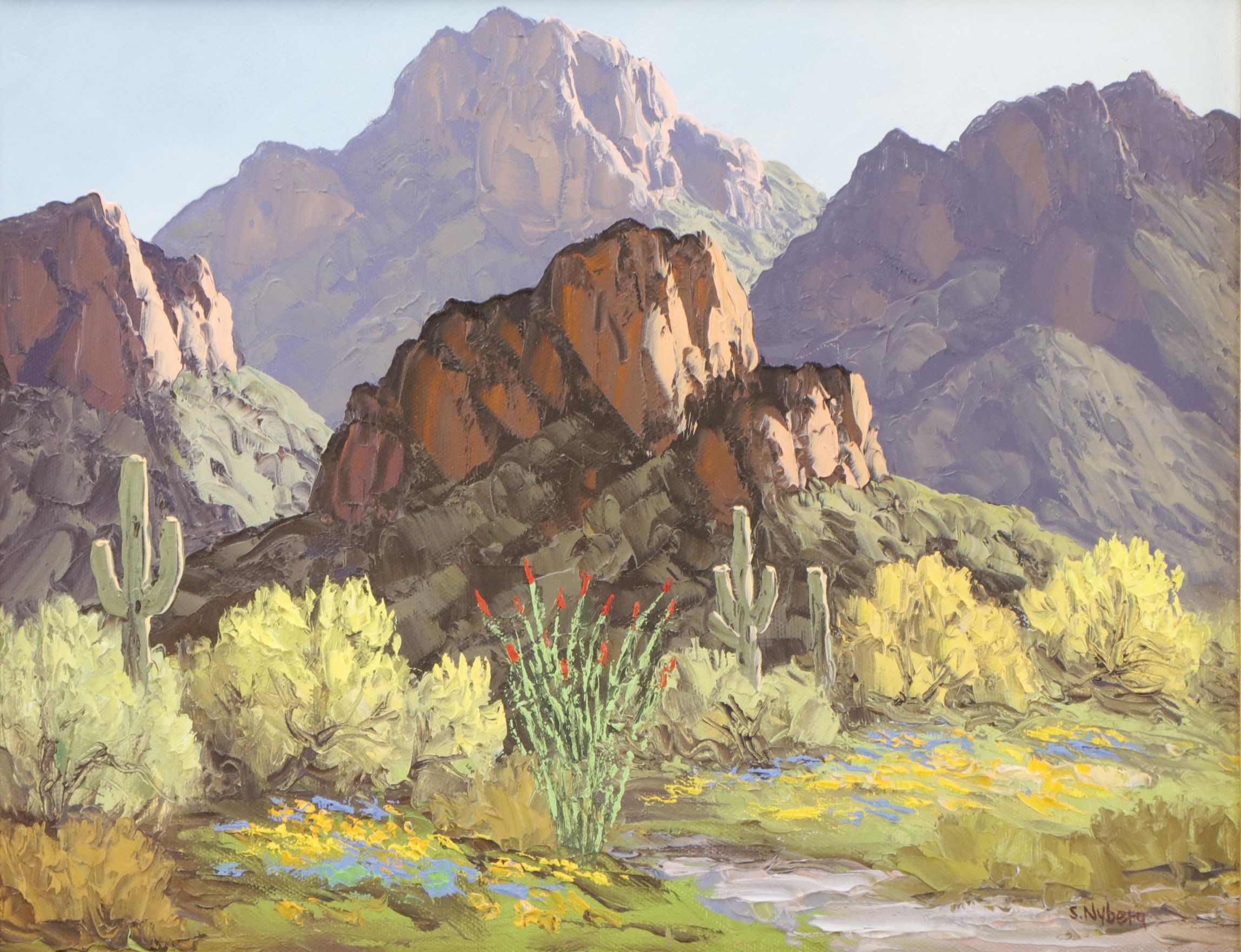 Susanne Nyberg Southwest Landscape Oil Painting "Phoenix Trail"