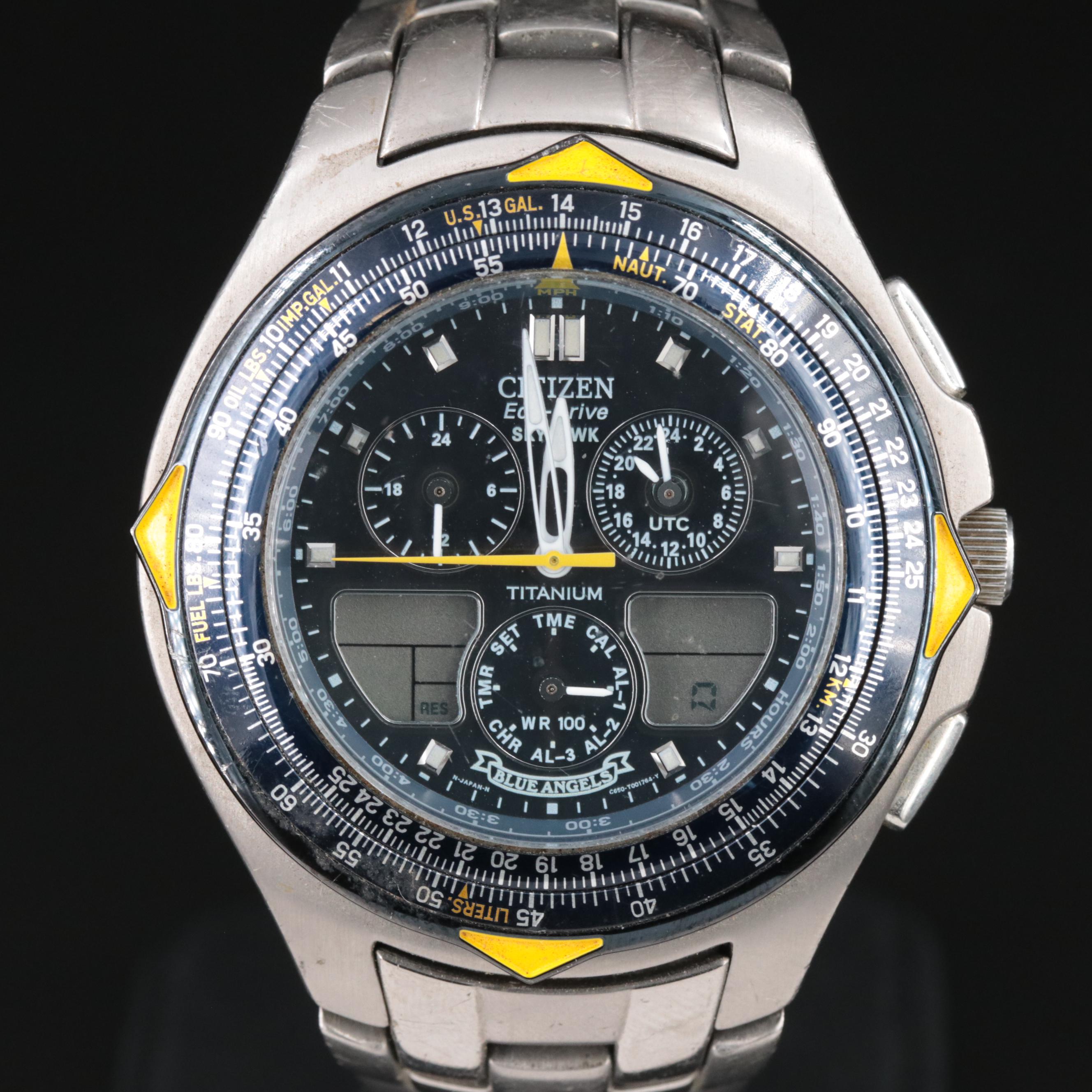 Citizen Blue Angels Eco-Drive Titanium Watch
