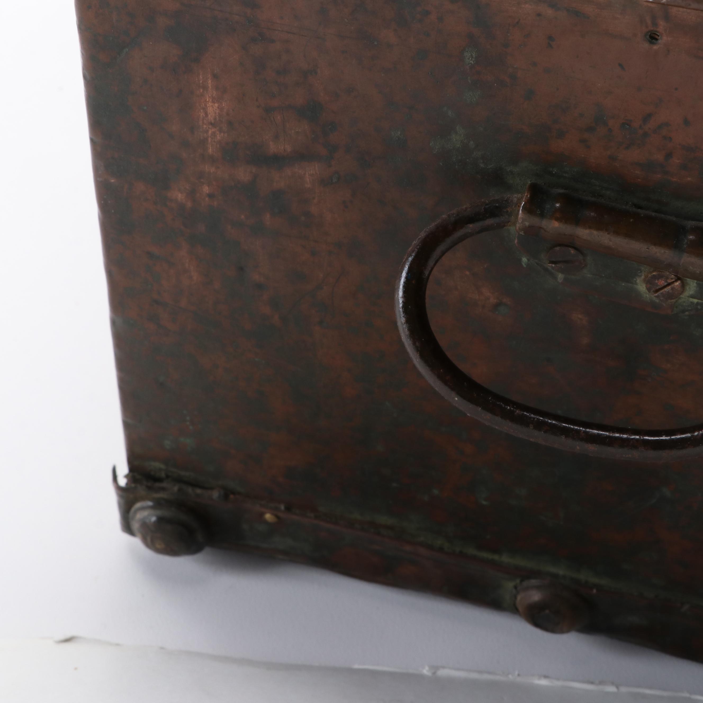 Copper Clad Wooden Box, 19th Century