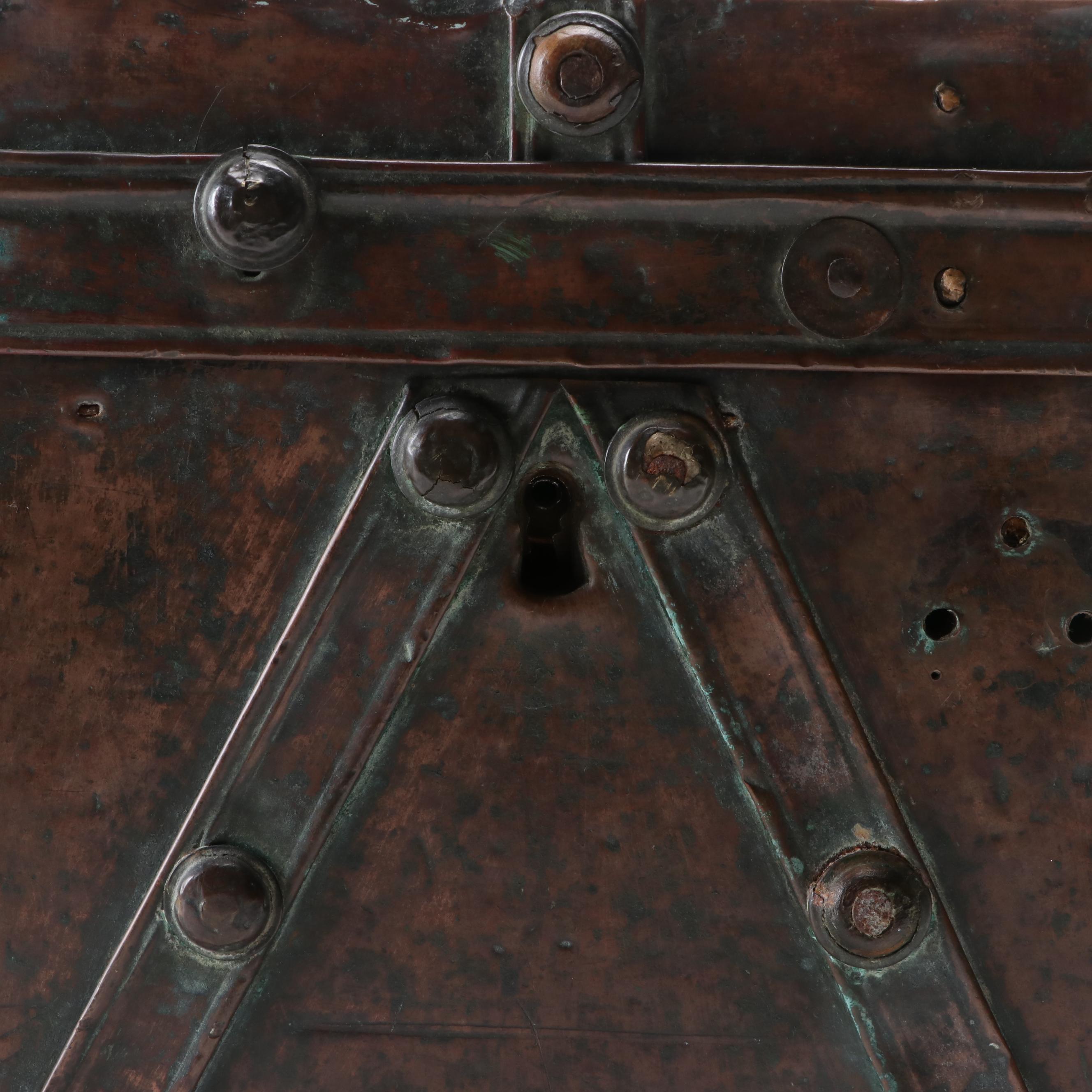 Copper Clad Wooden Box, 19th Century