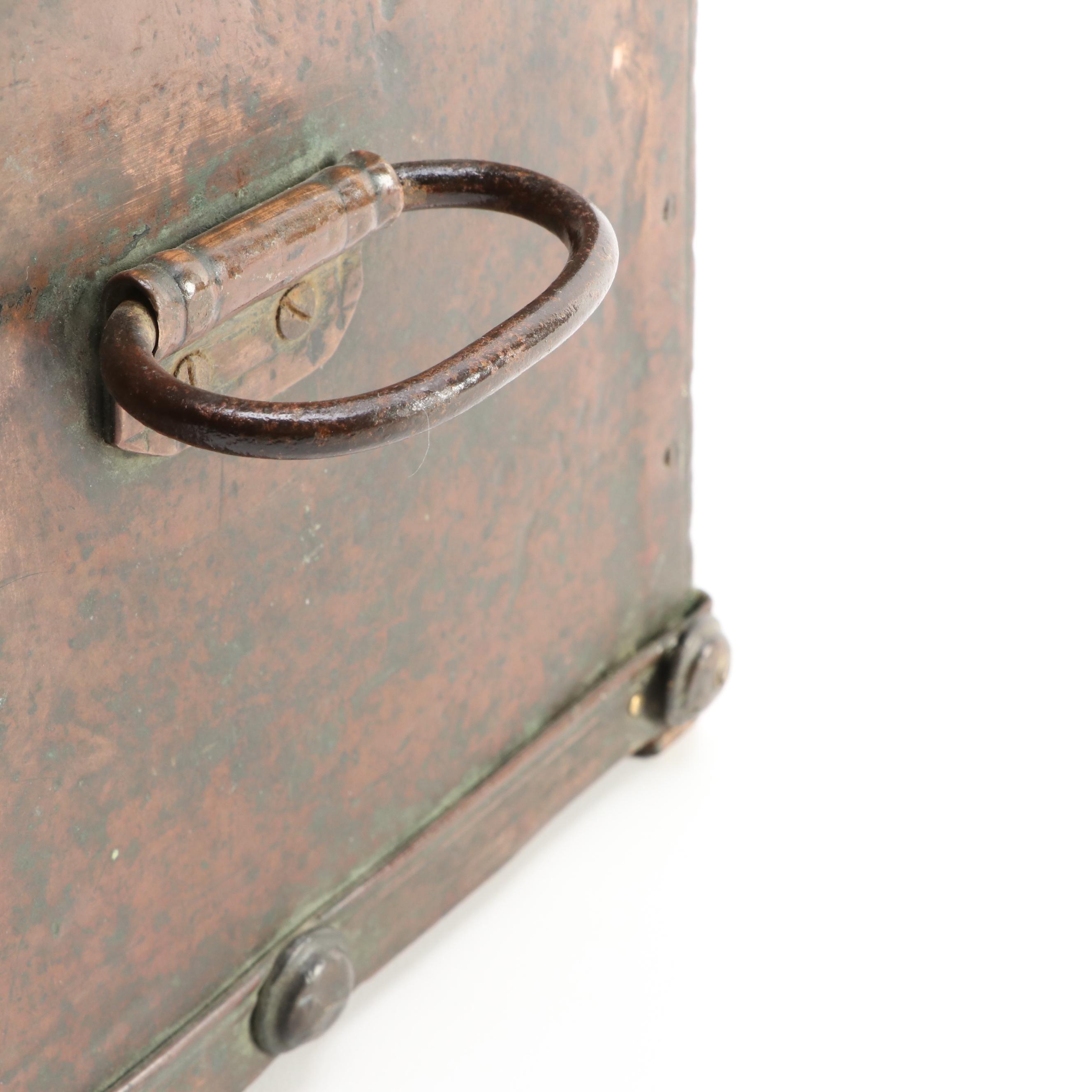 Copper Clad Wooden Box, 19th Century