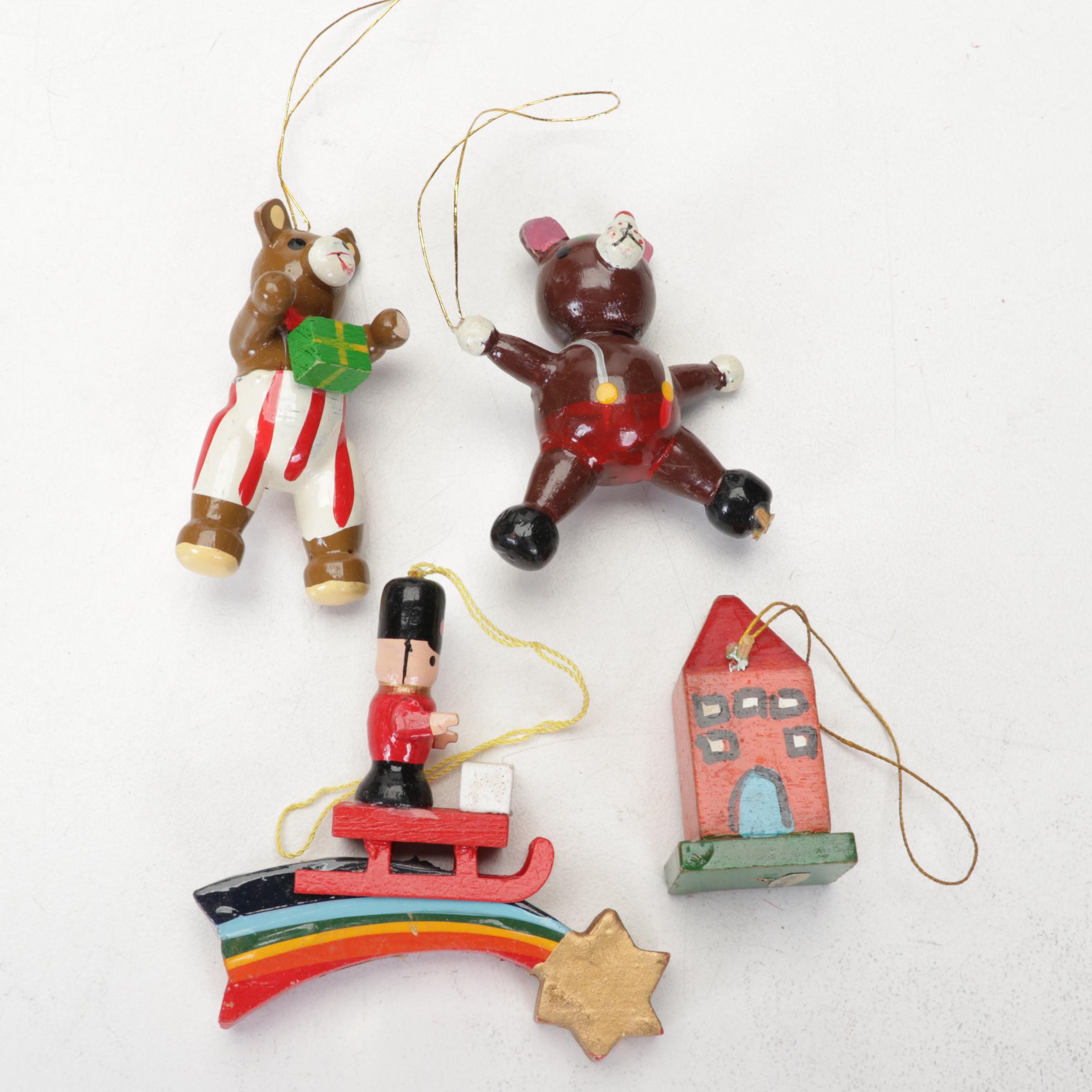 Illuminated Ceramic Christmas Tree and Ornament Collection Including Disney