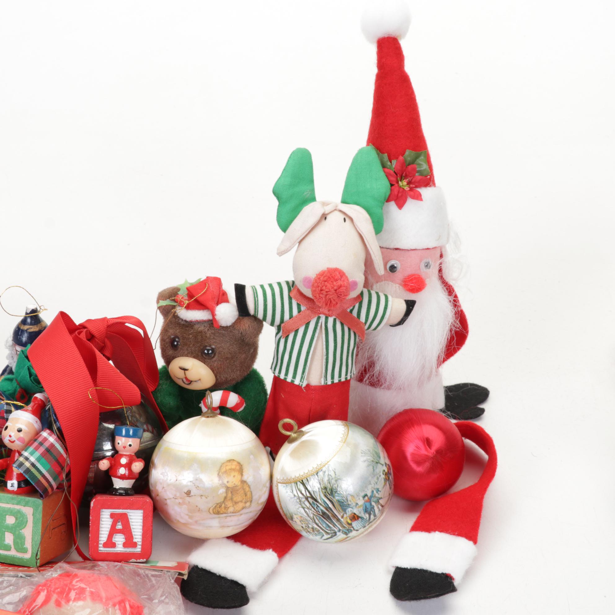 Illuminated Ceramic Christmas Tree and Ornament Collection Including Disney