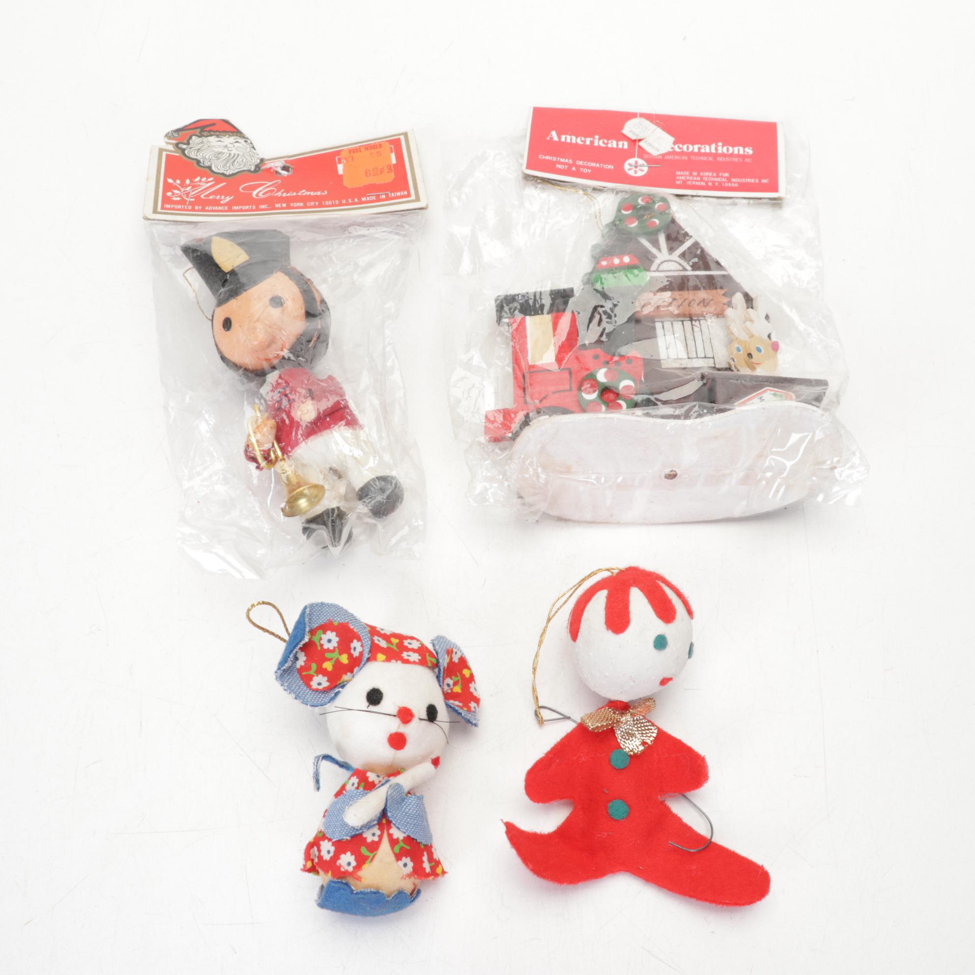 Illuminated Ceramic Christmas Tree and Ornament Collection Including Disney