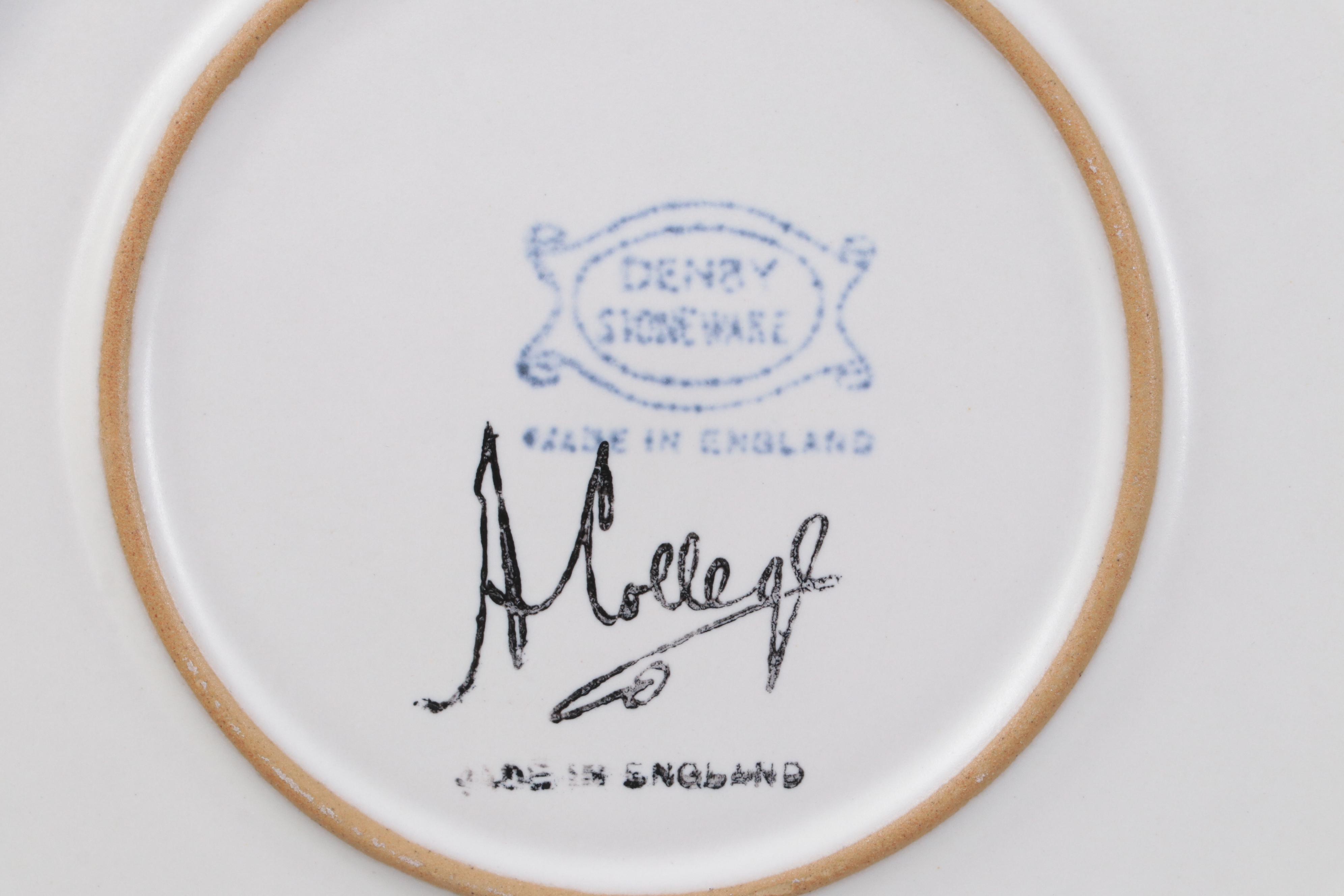 Denby "Spring" Hand-Painted Stoneware Mugs and Other Dinnerware