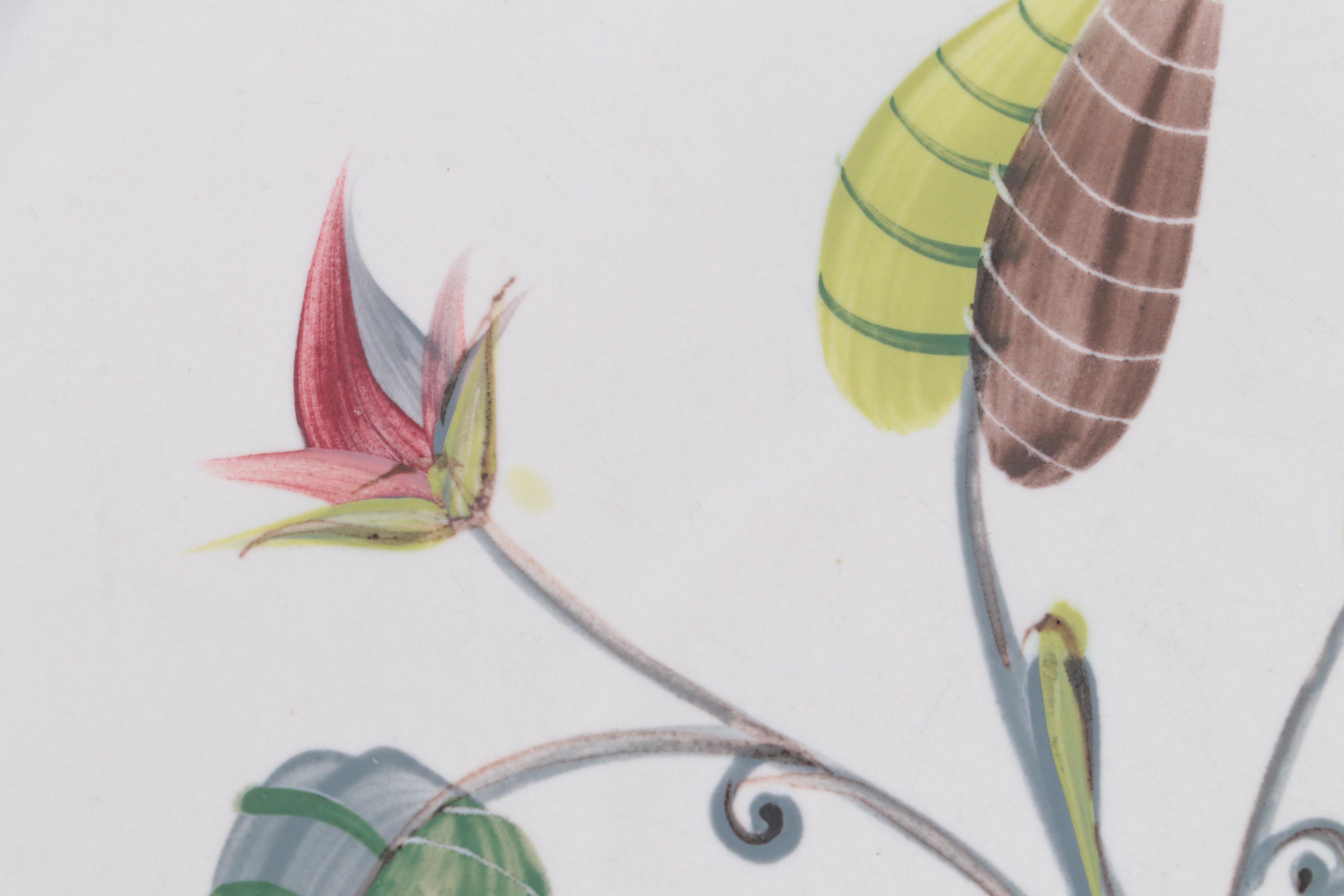 Denby "Spring" Hand-Painted Stoneware Mugs and Other Dinnerware