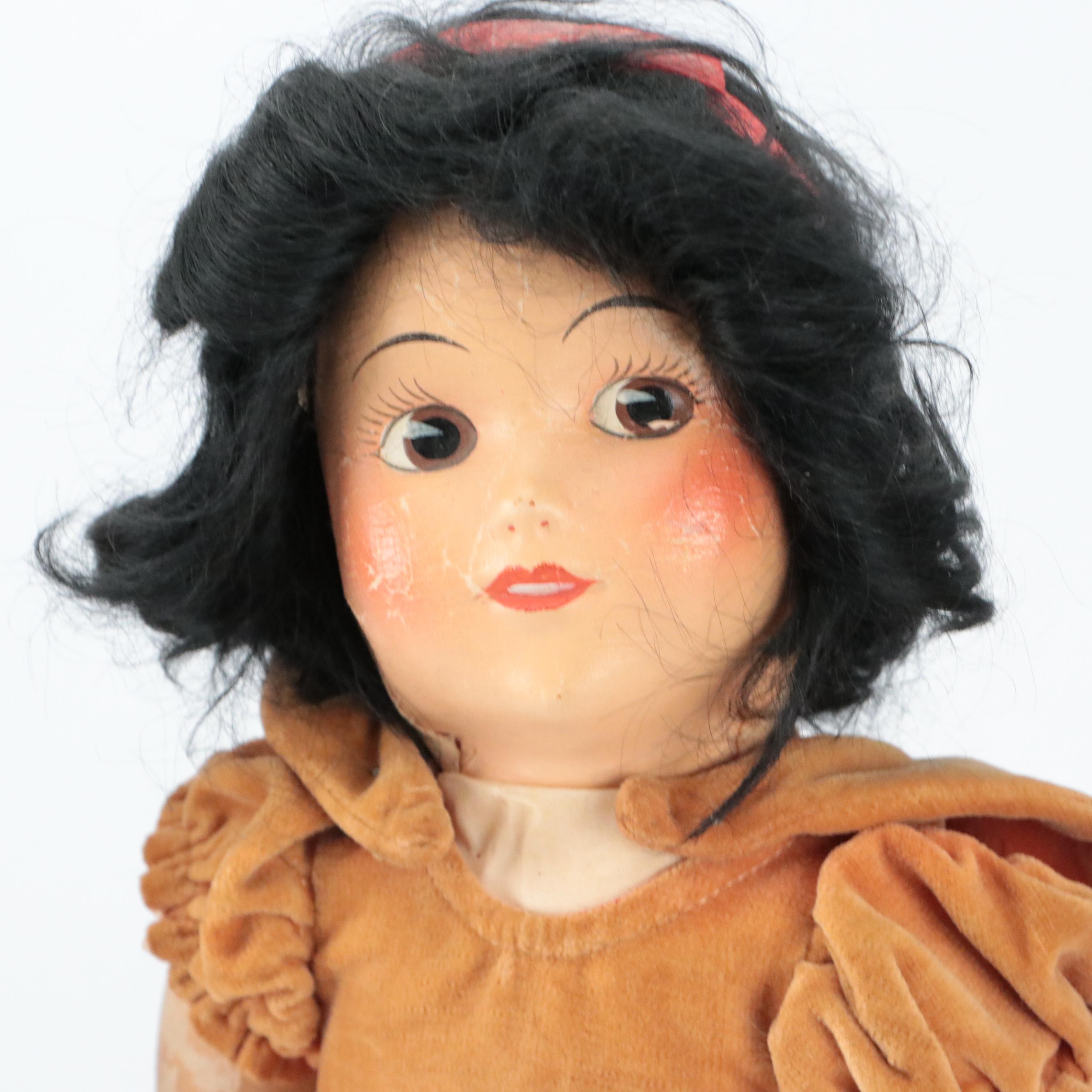 Ideal Novelty & Toy Co. Dopey with Other Snow White and Dwarf Dolls, circa 1937