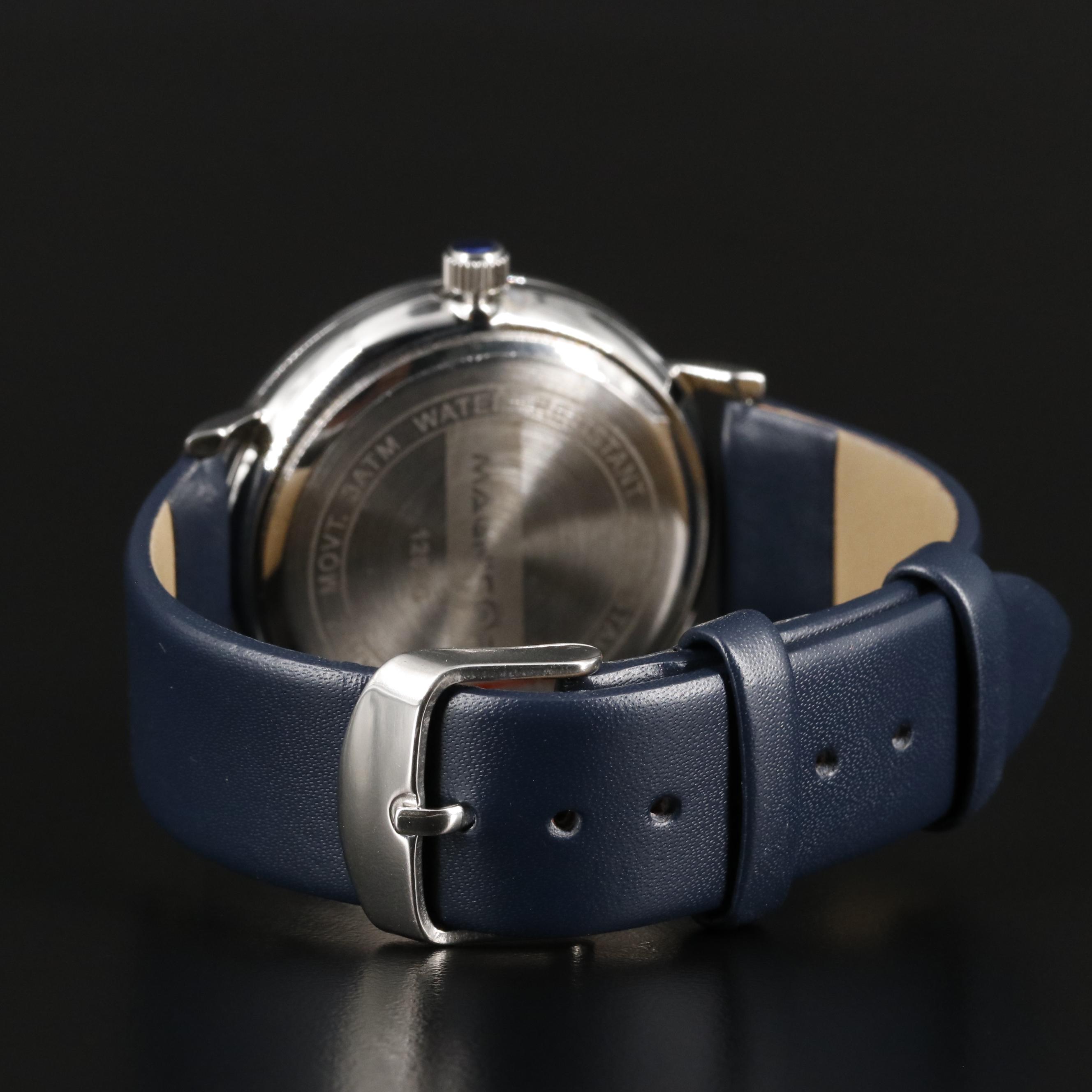 Magnicor Quartz Analog Watch with Blue Dial and Strap