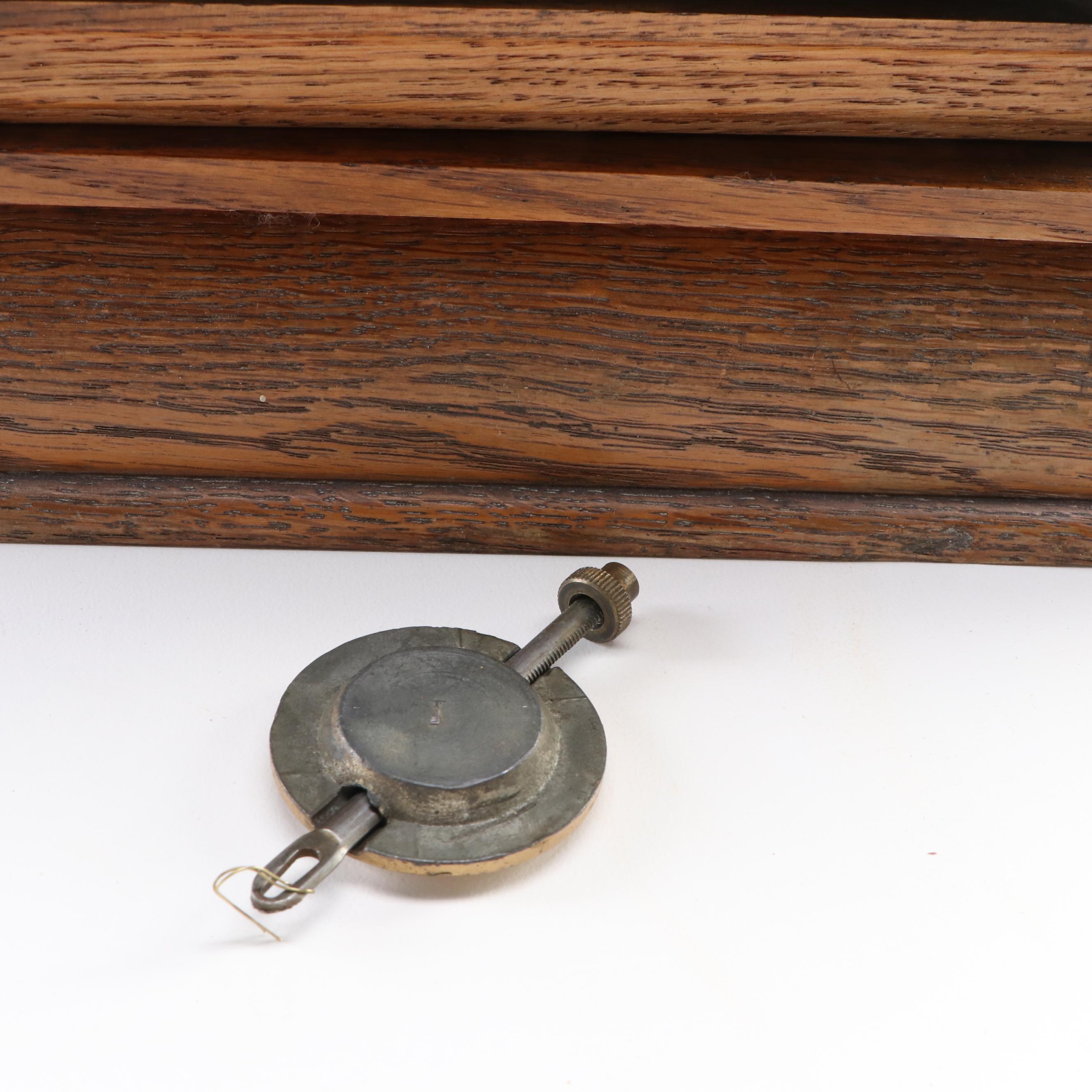 Ingraham Oak Eight Day Mantel Clock, Late 19th Century