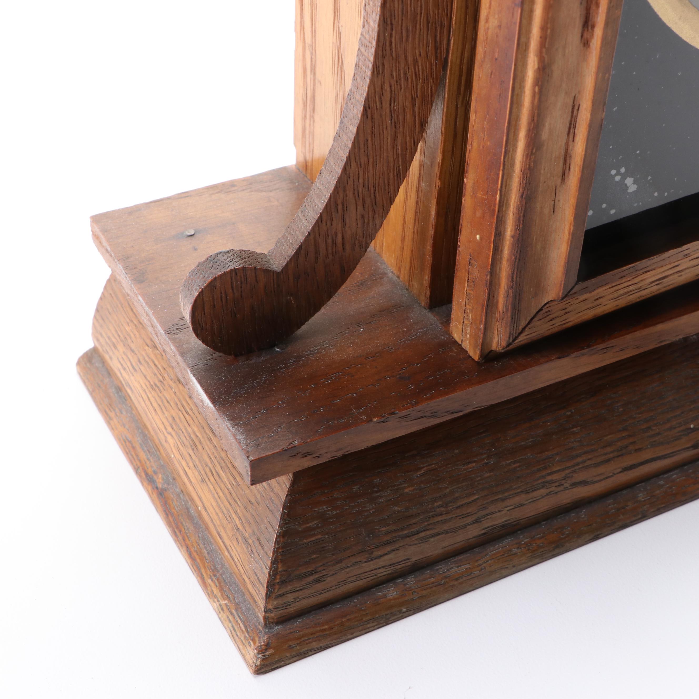 Ingraham Oak Eight Day Mantel Clock, Late 19th Century