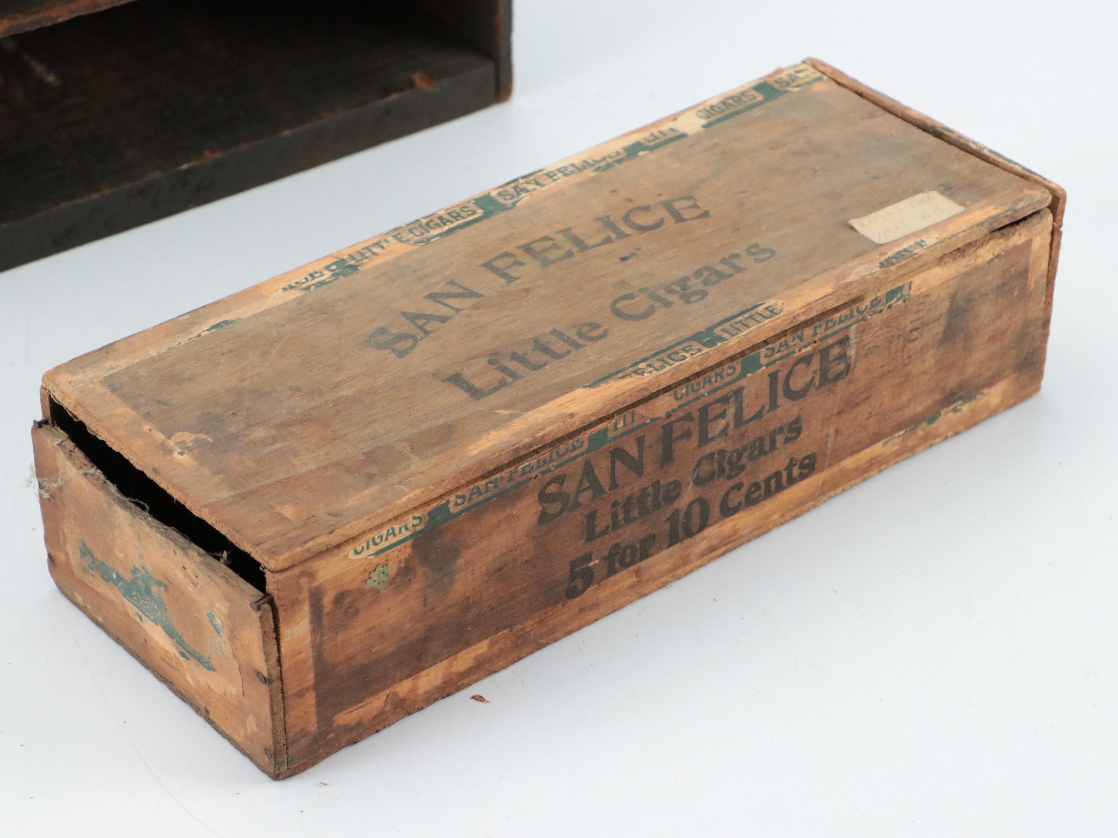 Cigar Box Collection with Storage Rack