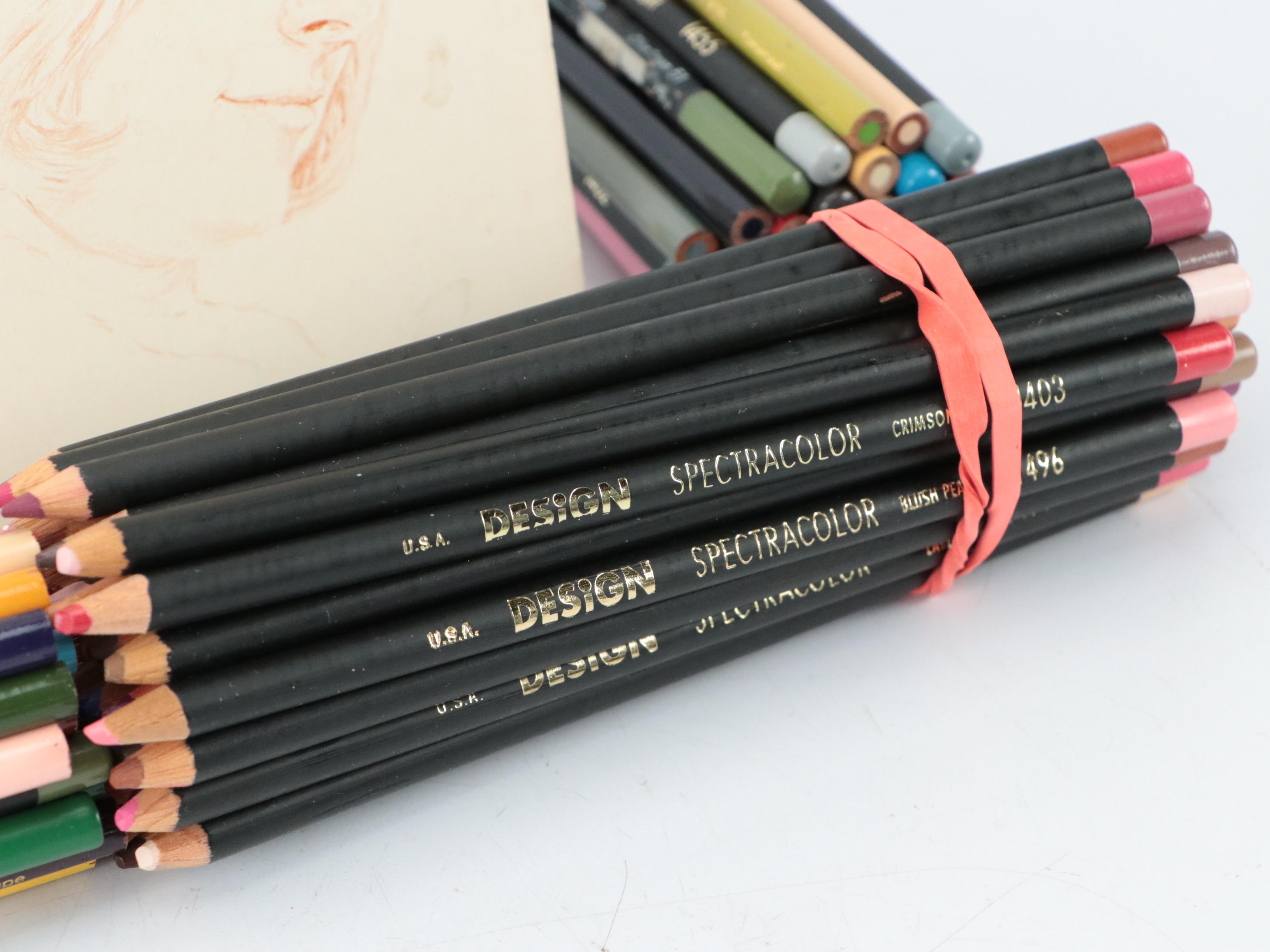 "Drawing on the Right Side of the Brain" by Betty Edwards with Colored Pencils