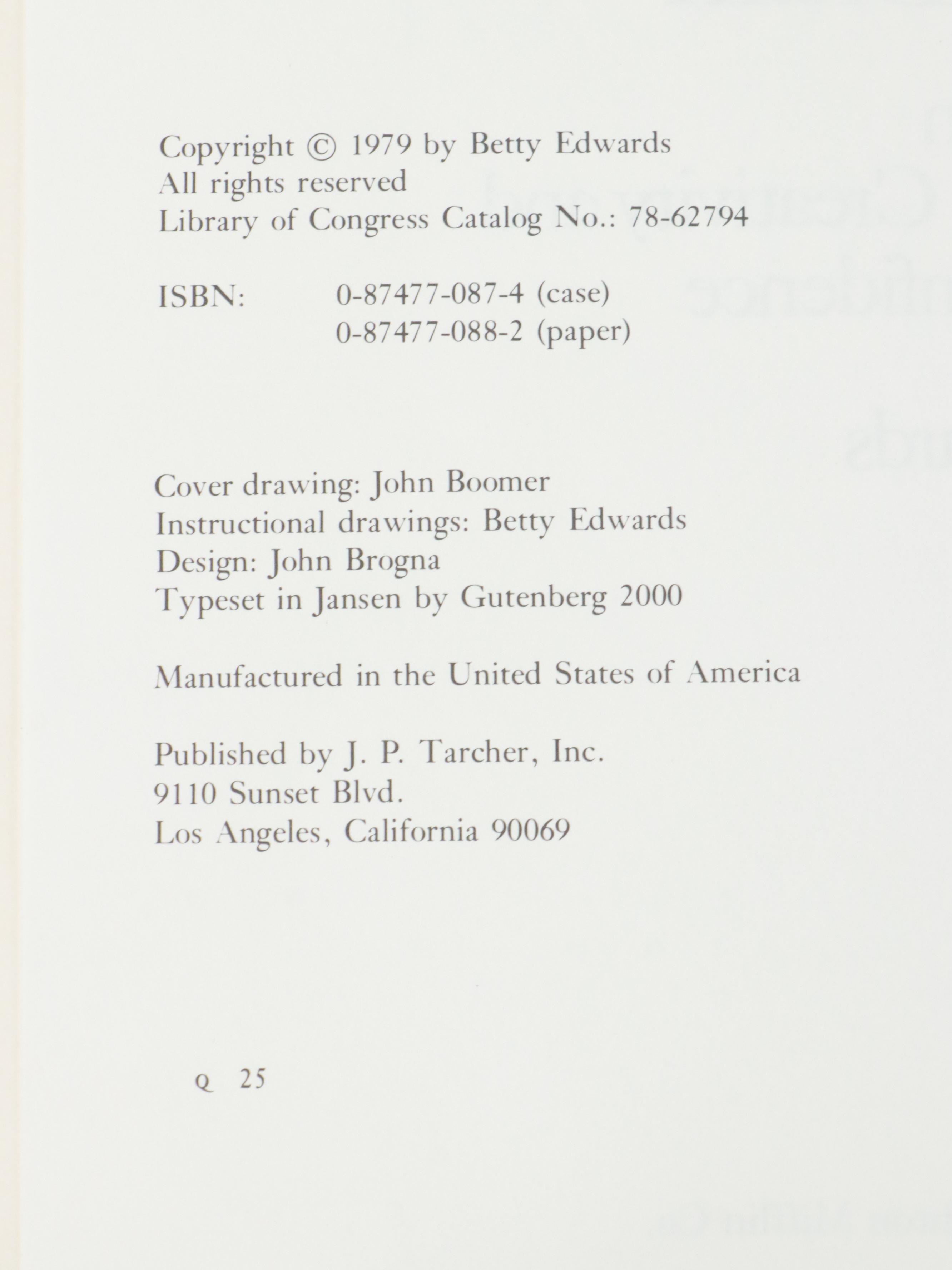 "Drawing on the Right Side of the Brain" by Betty Edwards with Colored Pencils