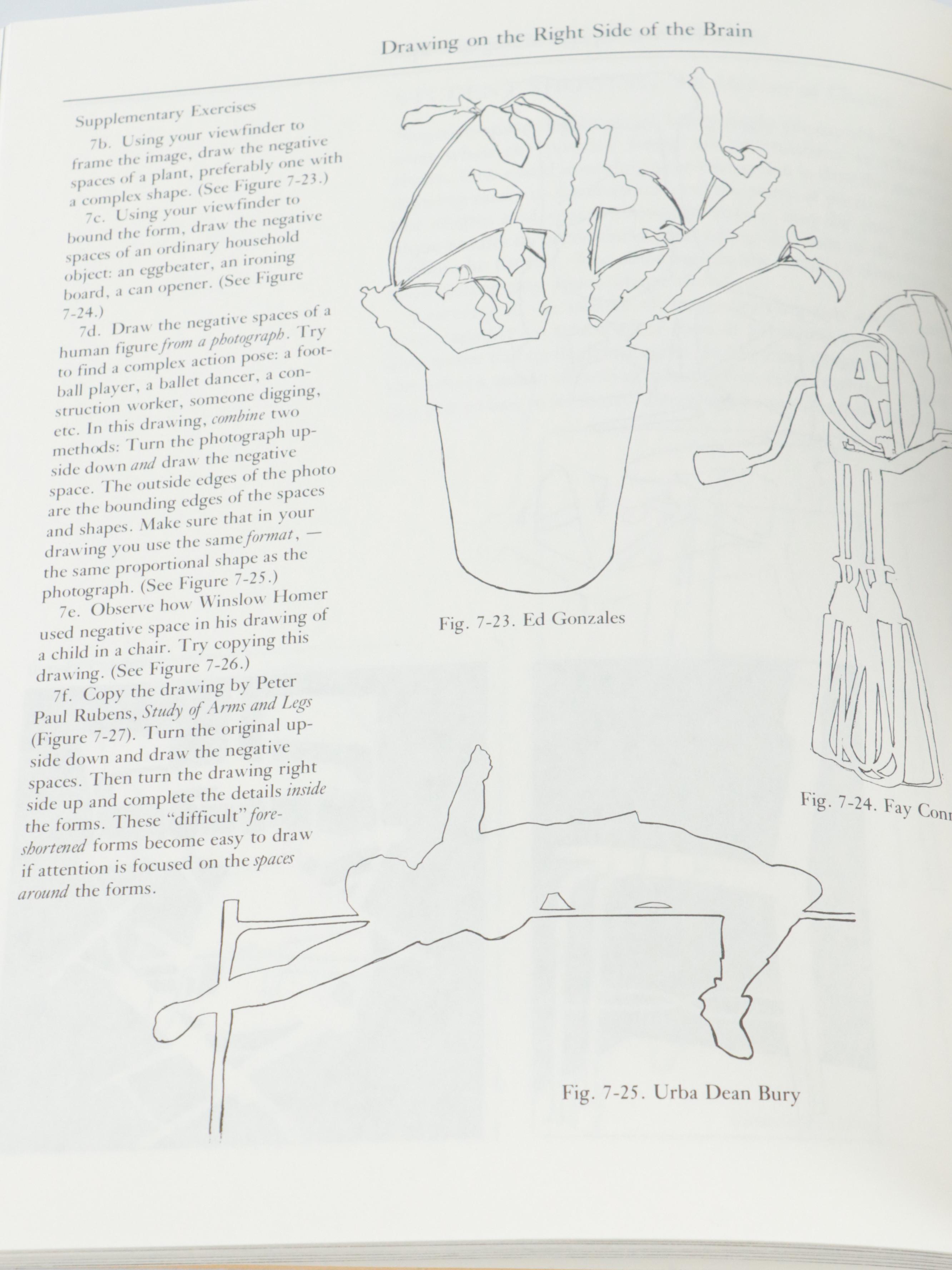 "Drawing on the Right Side of the Brain" by Betty Edwards with Colored Pencils
