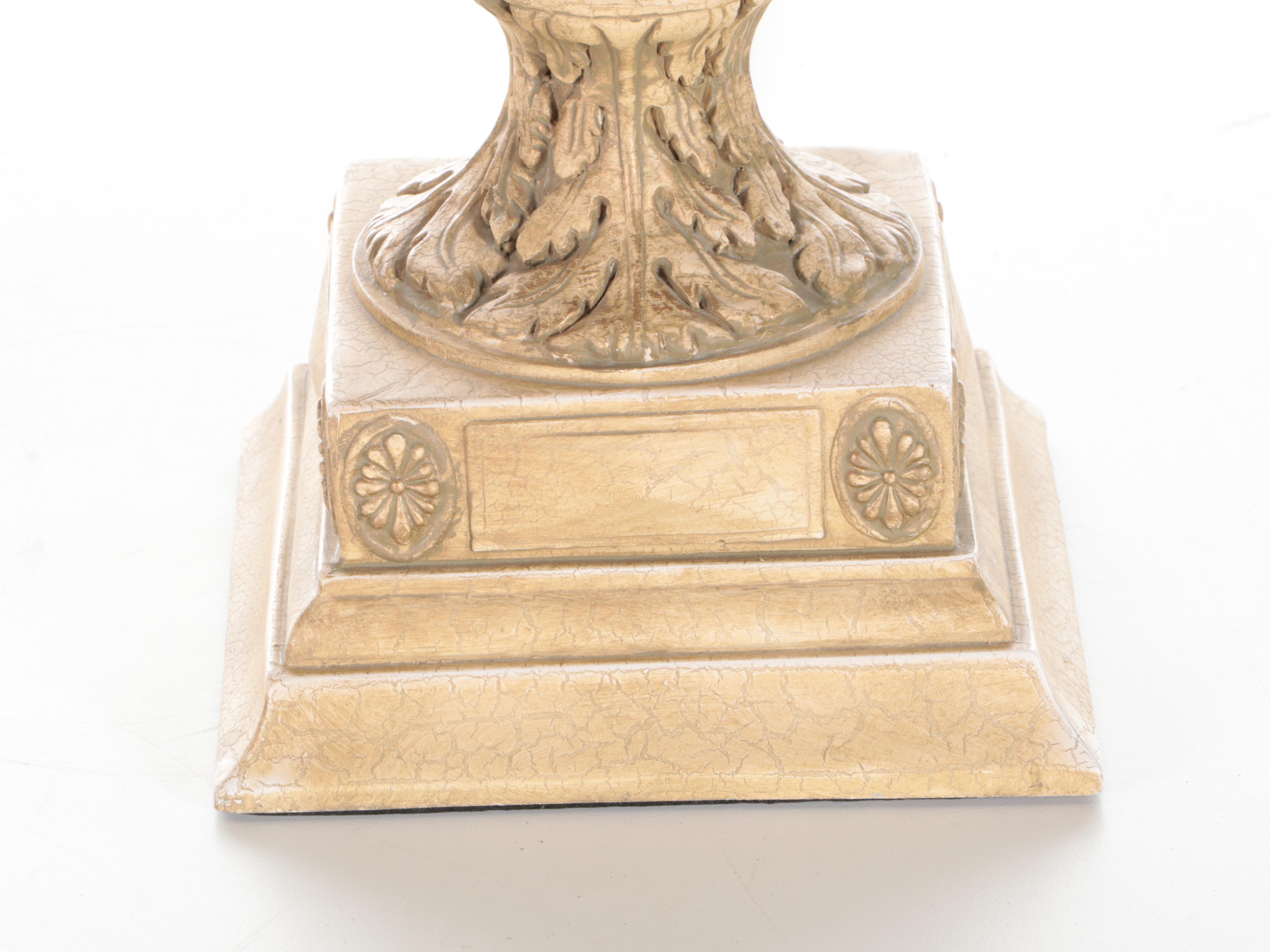 Berman Neoclassical Style Resin Amphora Base Table Lamps, Late 20th C