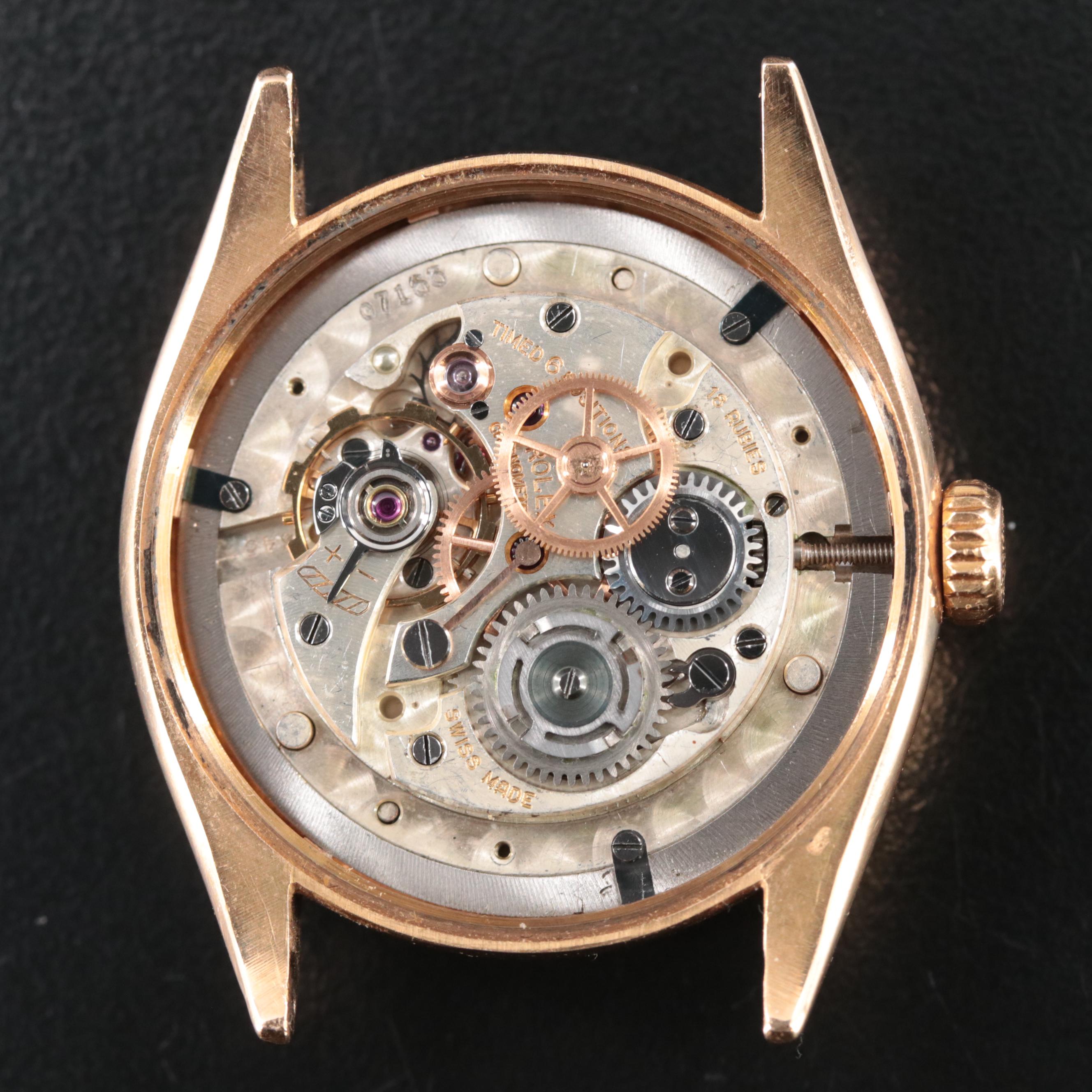 1950s Rolex 18K Bubbleback Watch