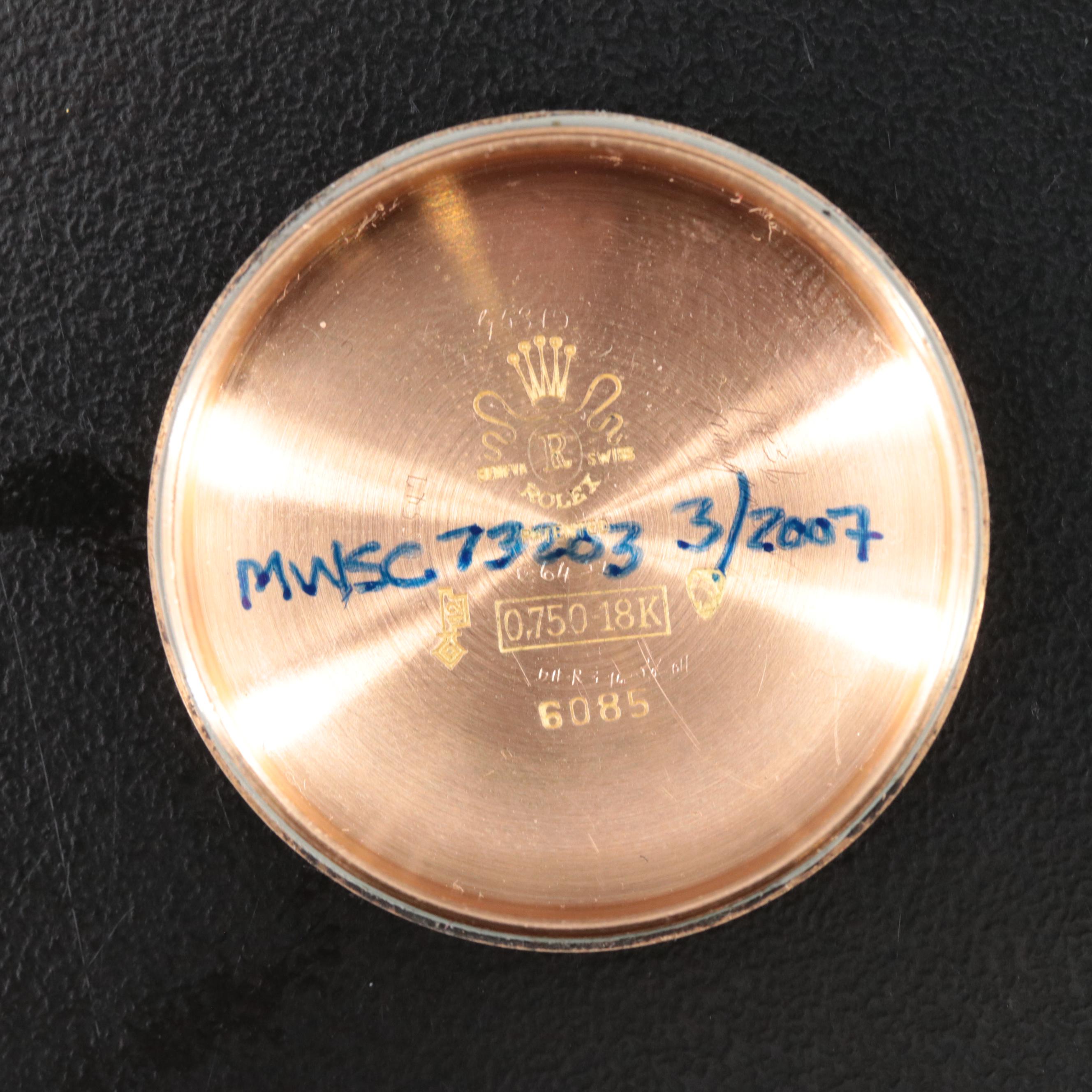 1950s Rolex 18K Bubbleback Watch