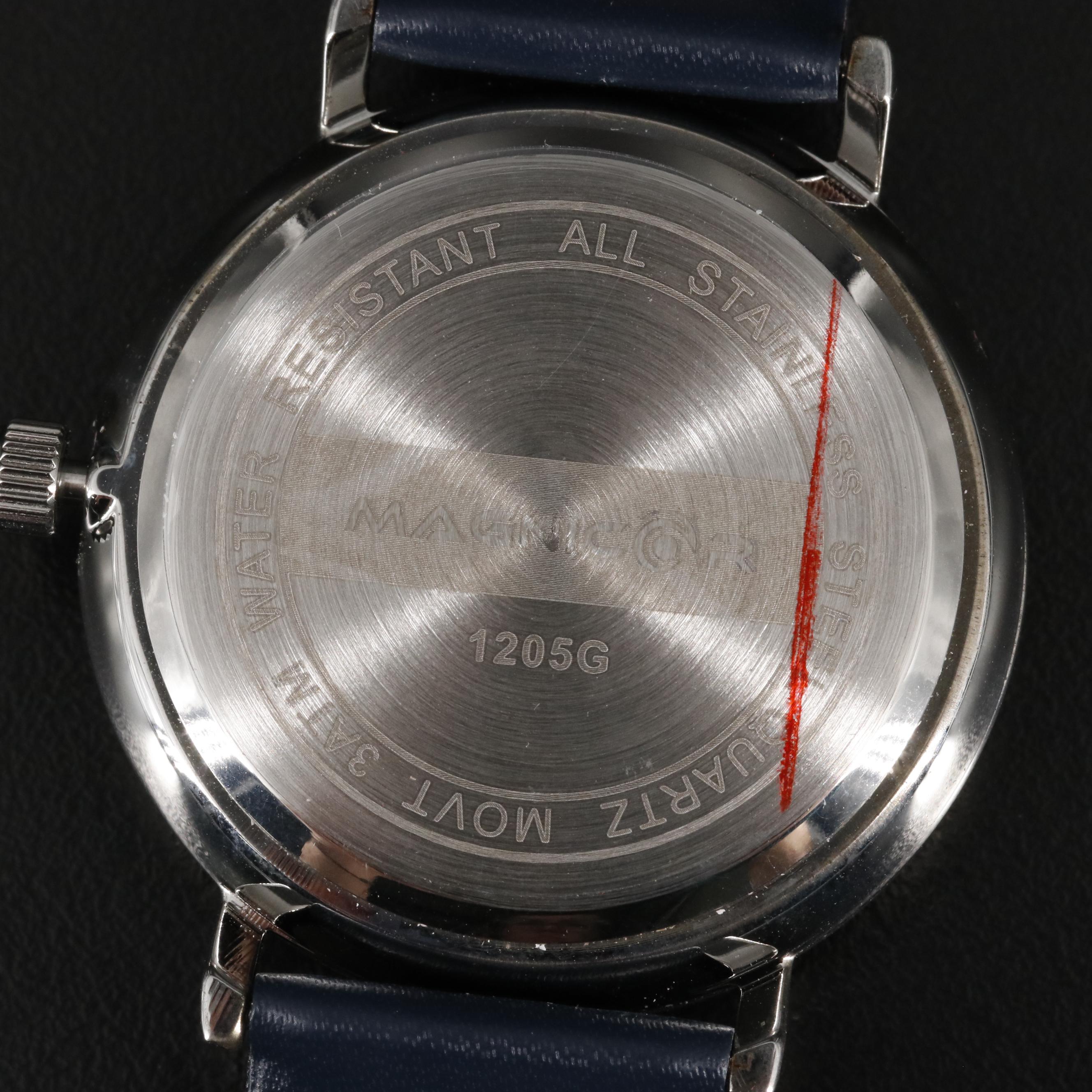 Magnicor Quartz Analog Watch with Blue Dial and Strap