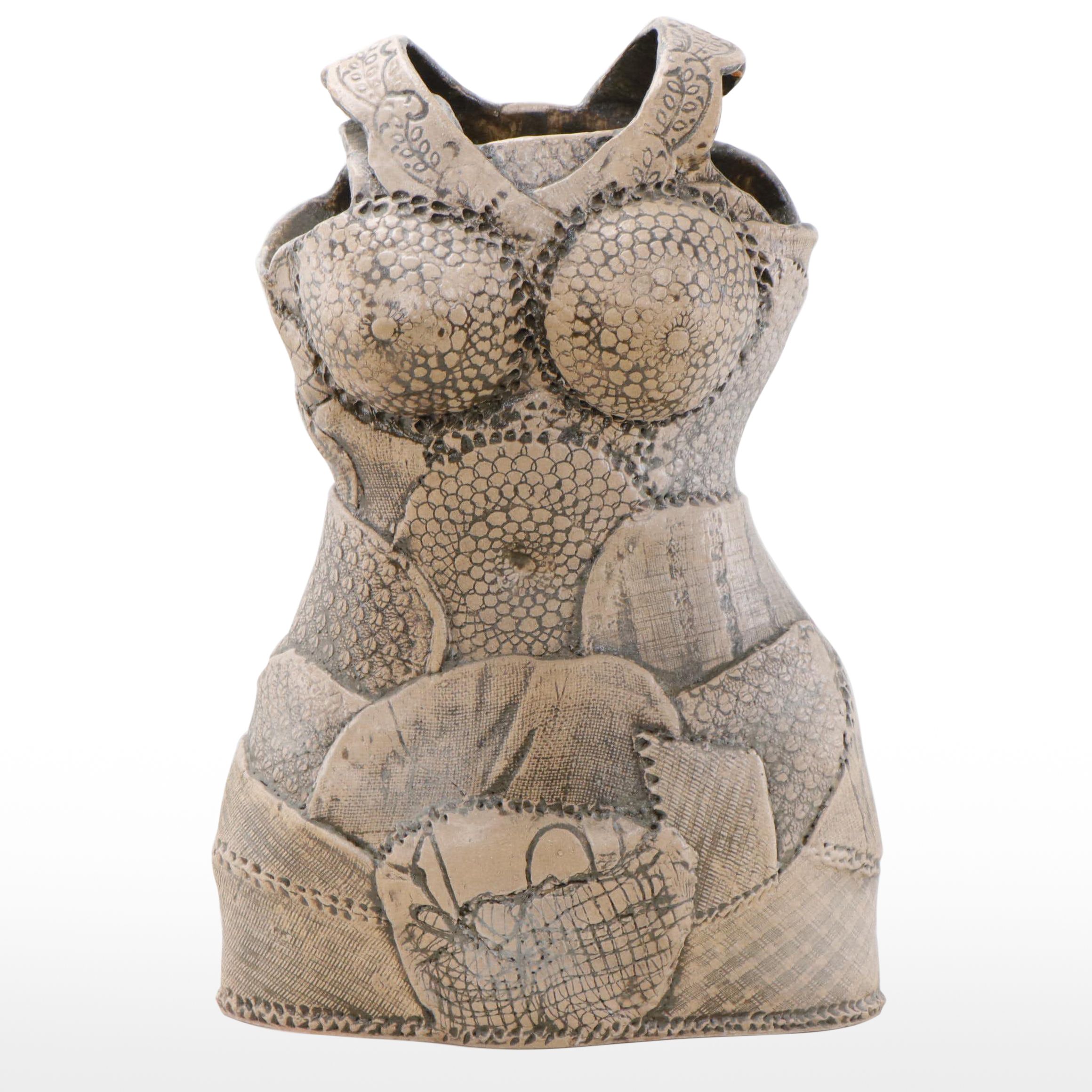 Betty Brothers Ceramic Slab Sculpture "Body Pat Textured," 1970