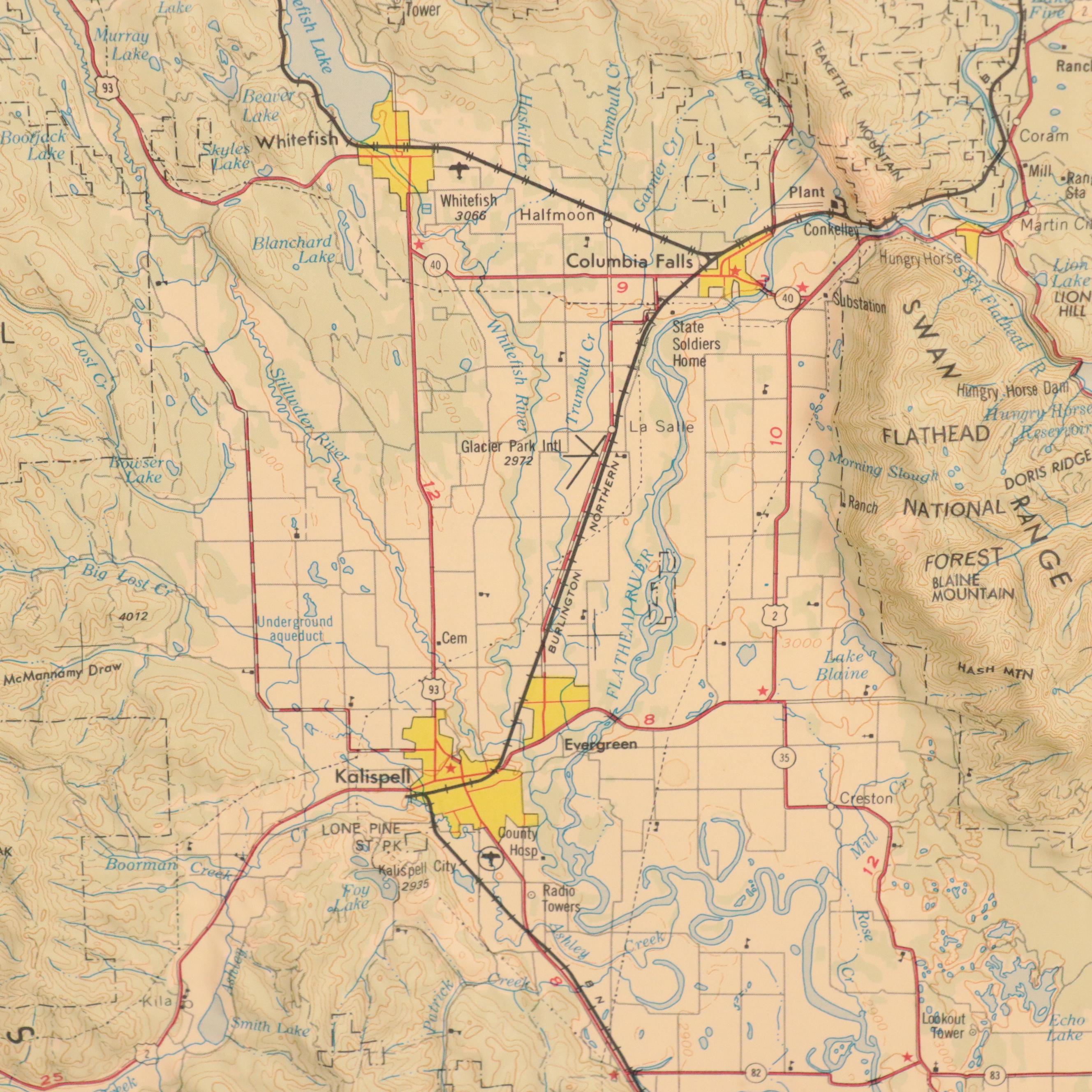 Molded Three-Dimensional Map of Glacier National Park, 1980s