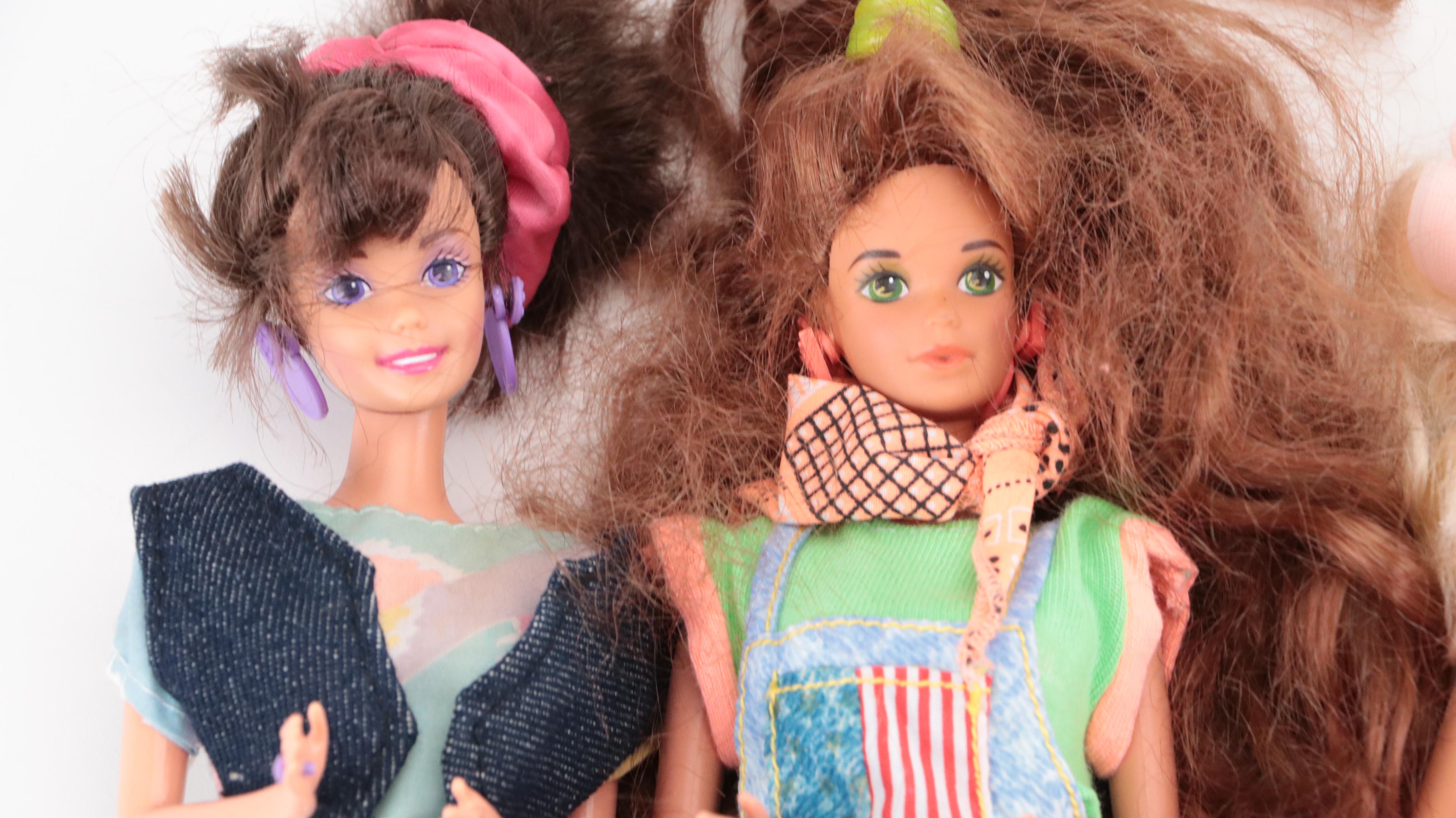Mattel "Dance Club" and Other 1980s Barbie and Ken Dolls with Accessories