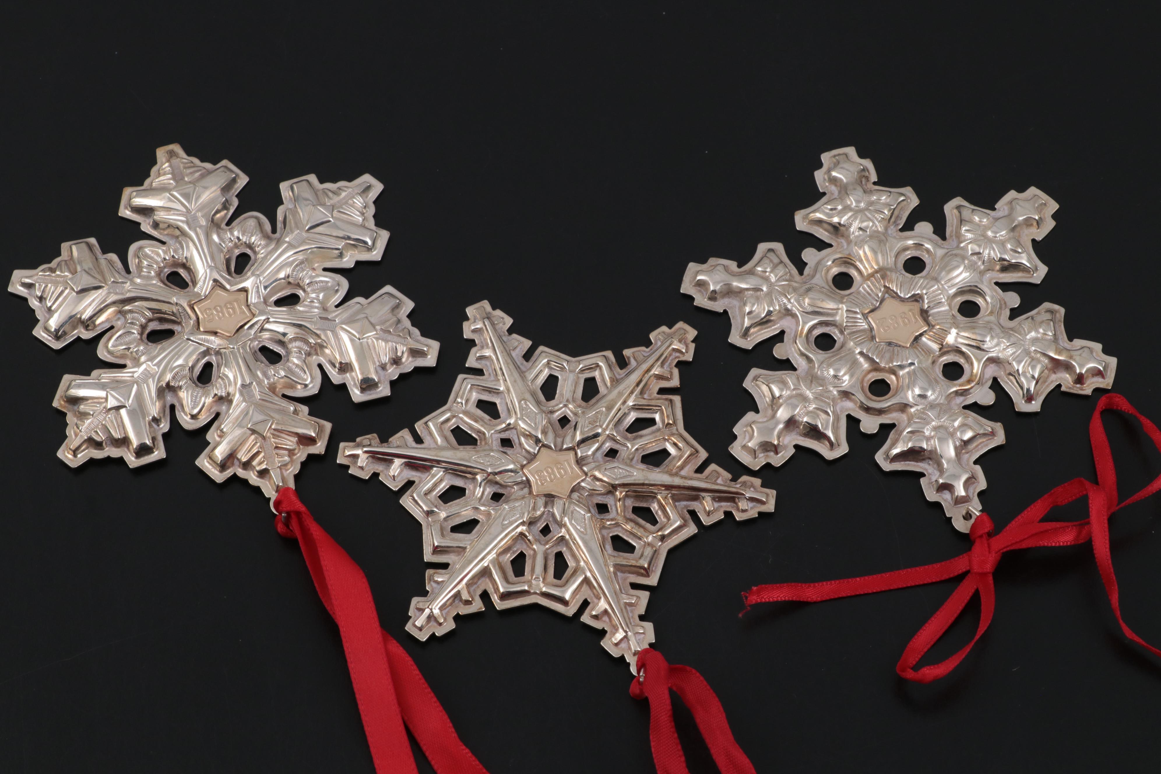 Gorham Sterling Silver Annual Christmas Ornaments