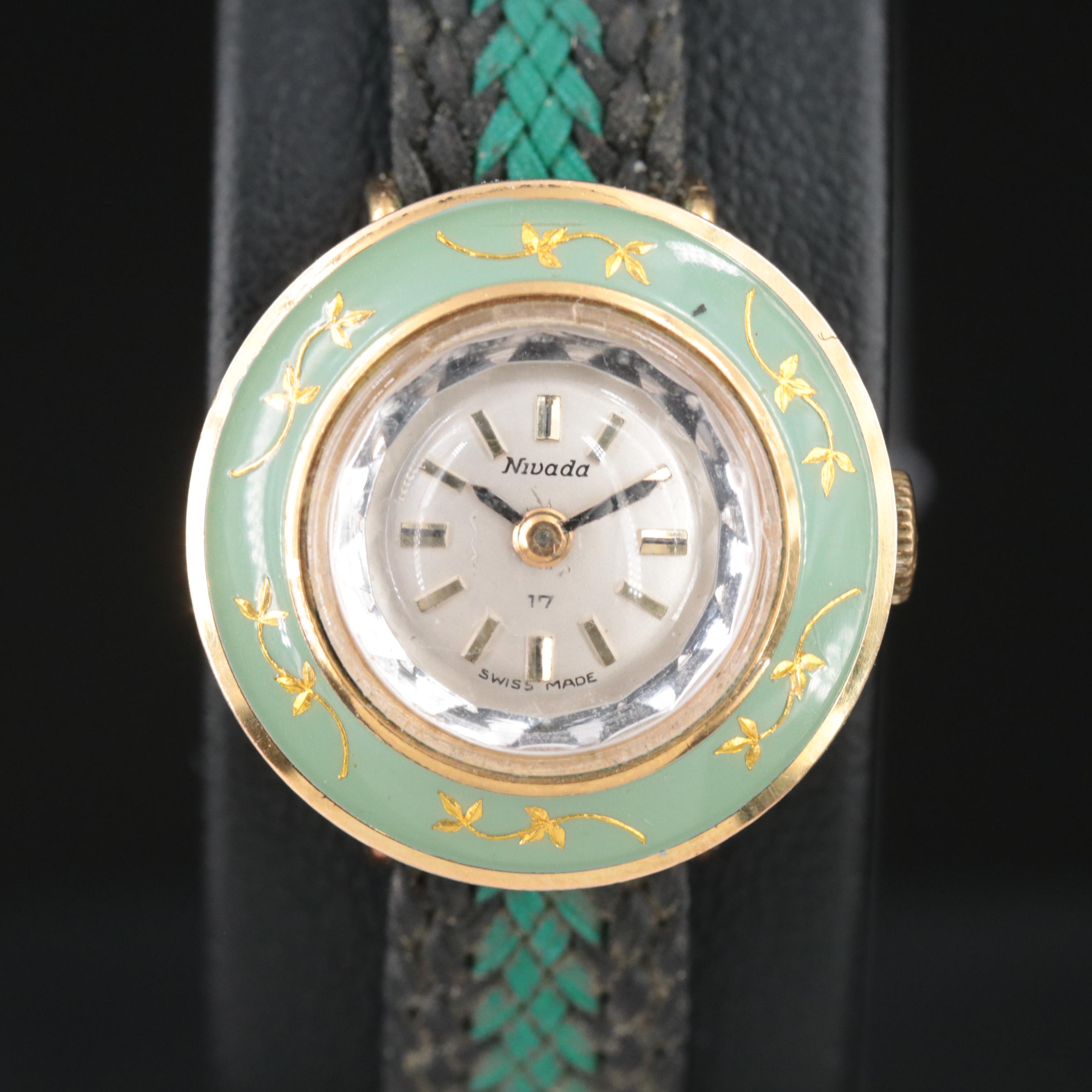 Vintage Swiss-Made Nivada Coloramic Manual-Wind Watch