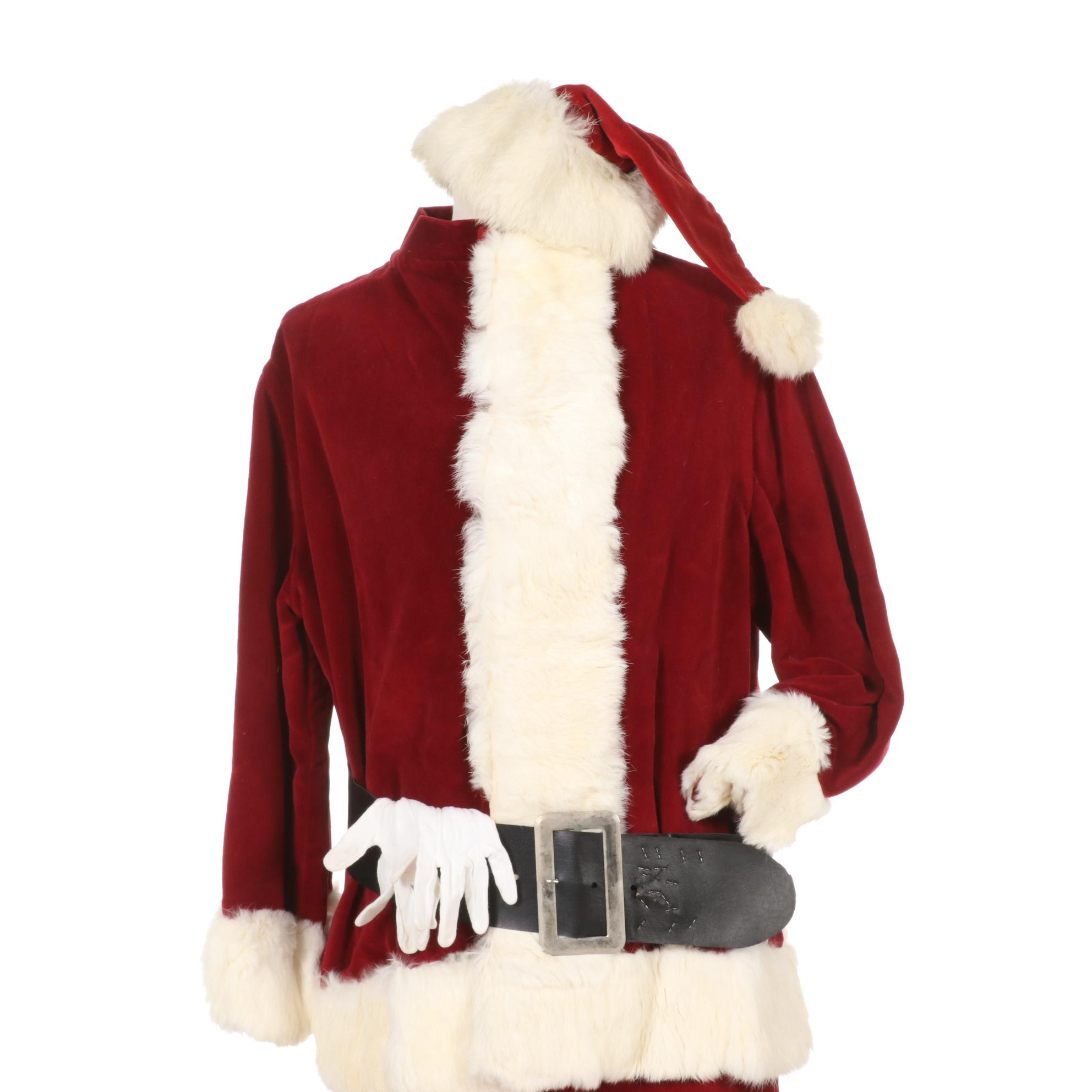 Homemade Santa Suit With Wig, Beard and Accessories