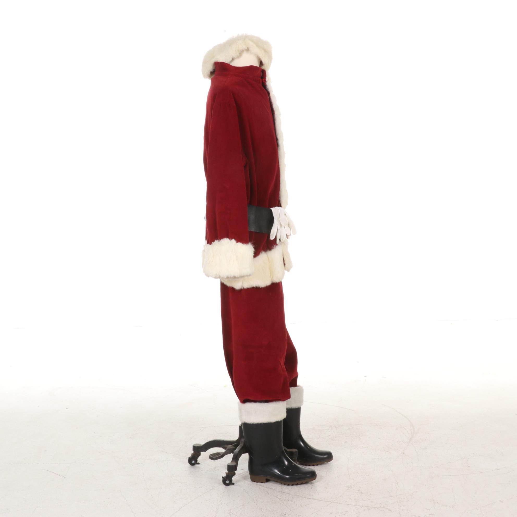 Homemade Santa Suit With Wig, Beard and Accessories